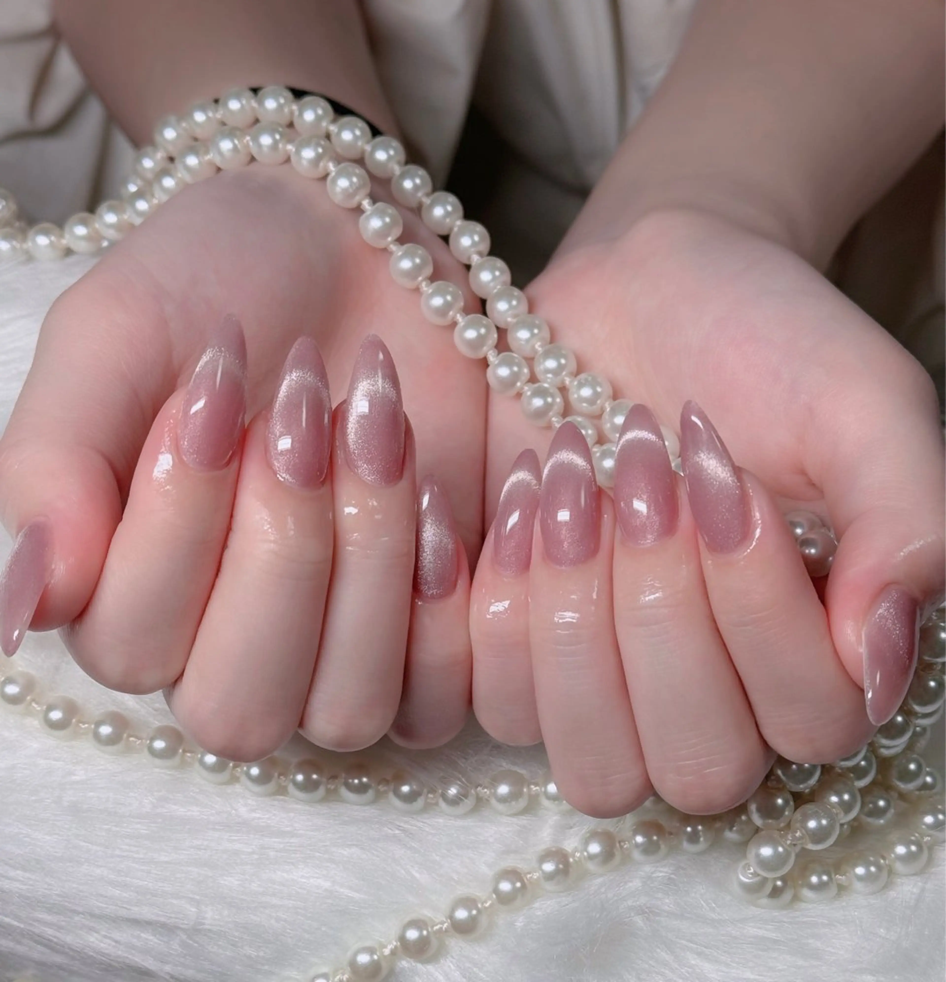 ネイル アートネイル 成人式 ジェルネイル ニュアンスネイル 夏ネイル ハンドネイル neco H.babynailのネイルデザイン