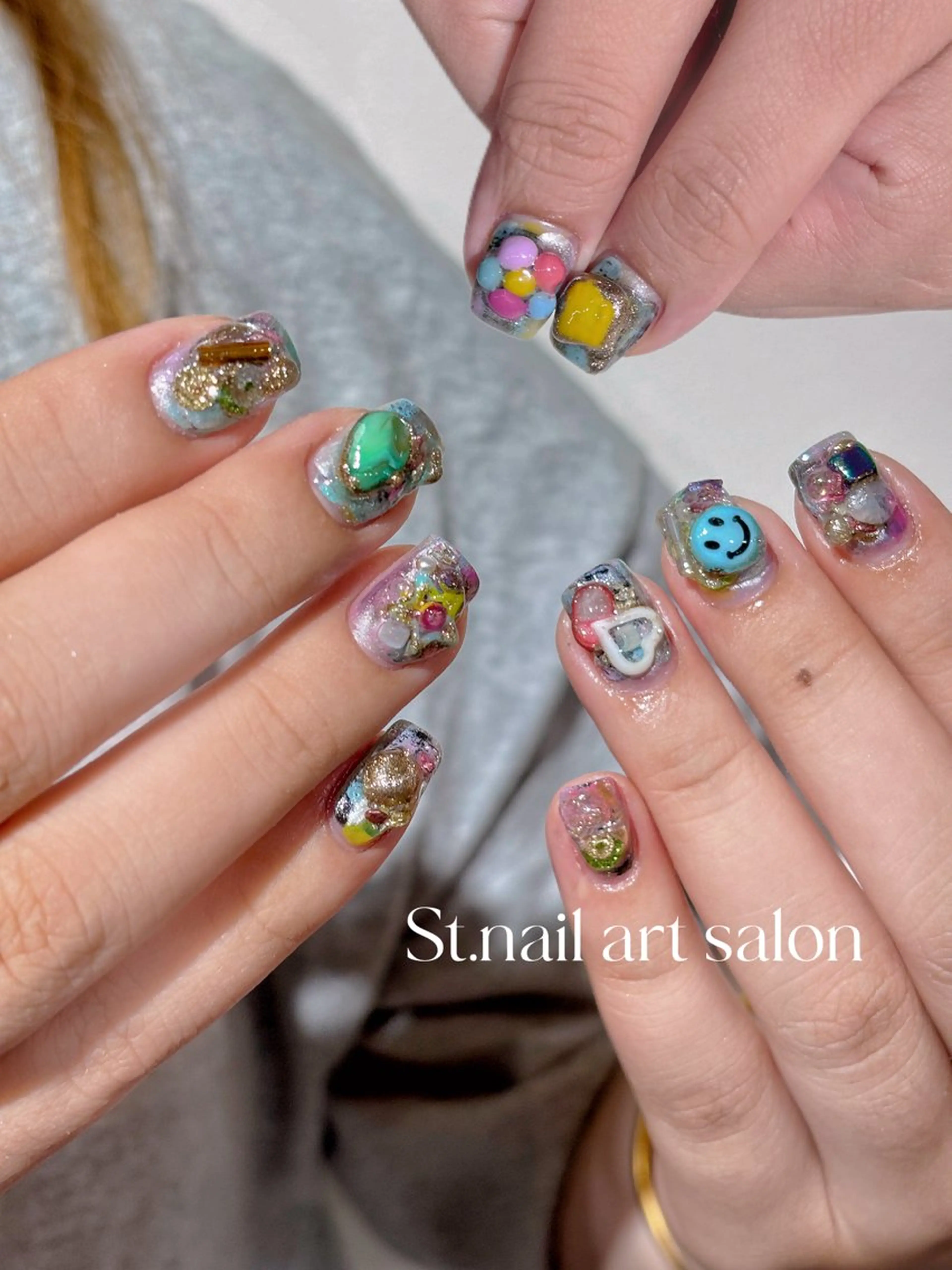 ネイル ストーンネイル ハンドネイル St Nail Matsudoのネイルデザイン