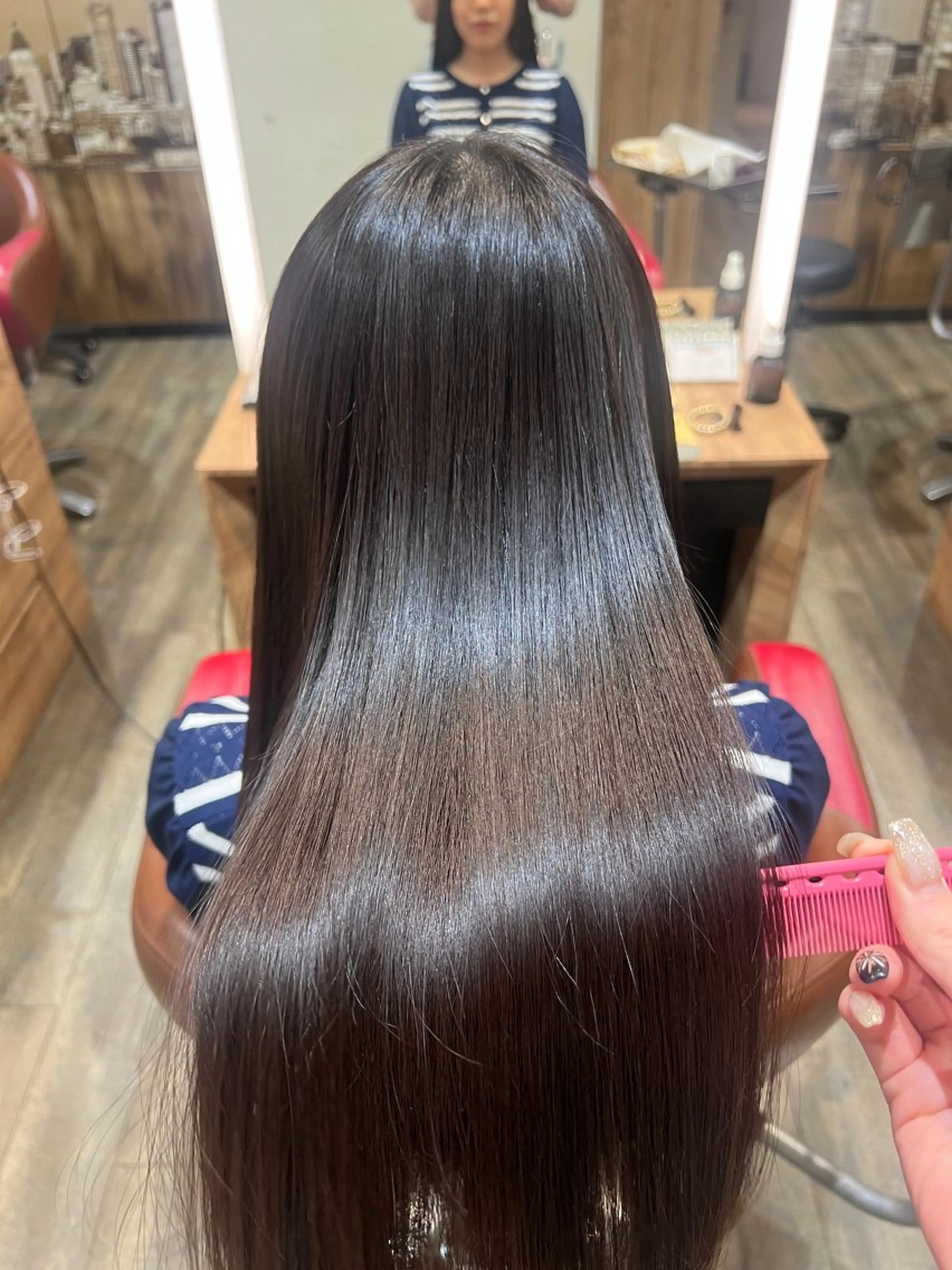 ロング パーマ ナチュラル/艶髪 /牧野 佑菜のヘアスタイル