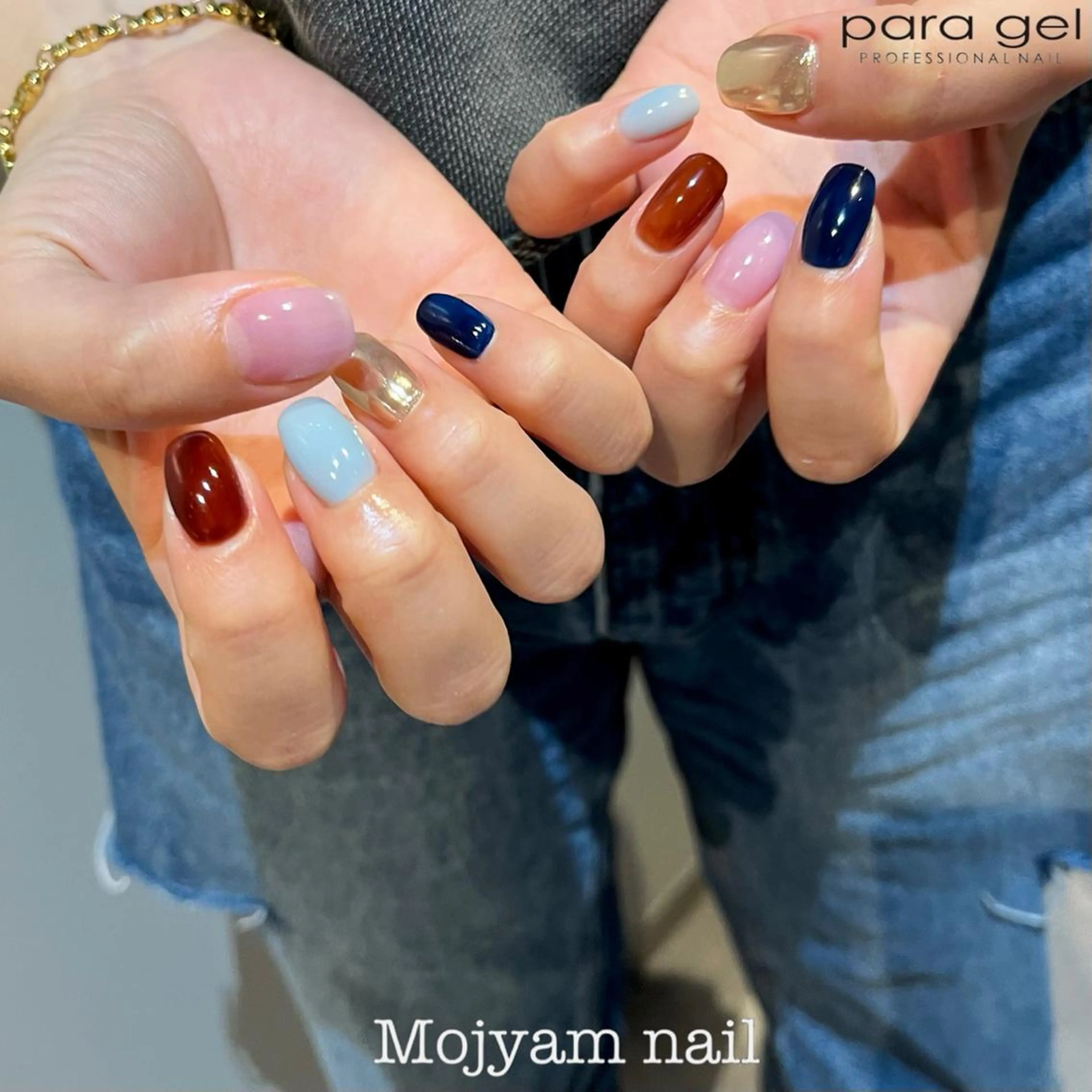 ネイル ワンカラーネイル シンプルネイル スクエアネイル ハンドネイル Mojyam nail所属・松本 実咲のネイルデザイン