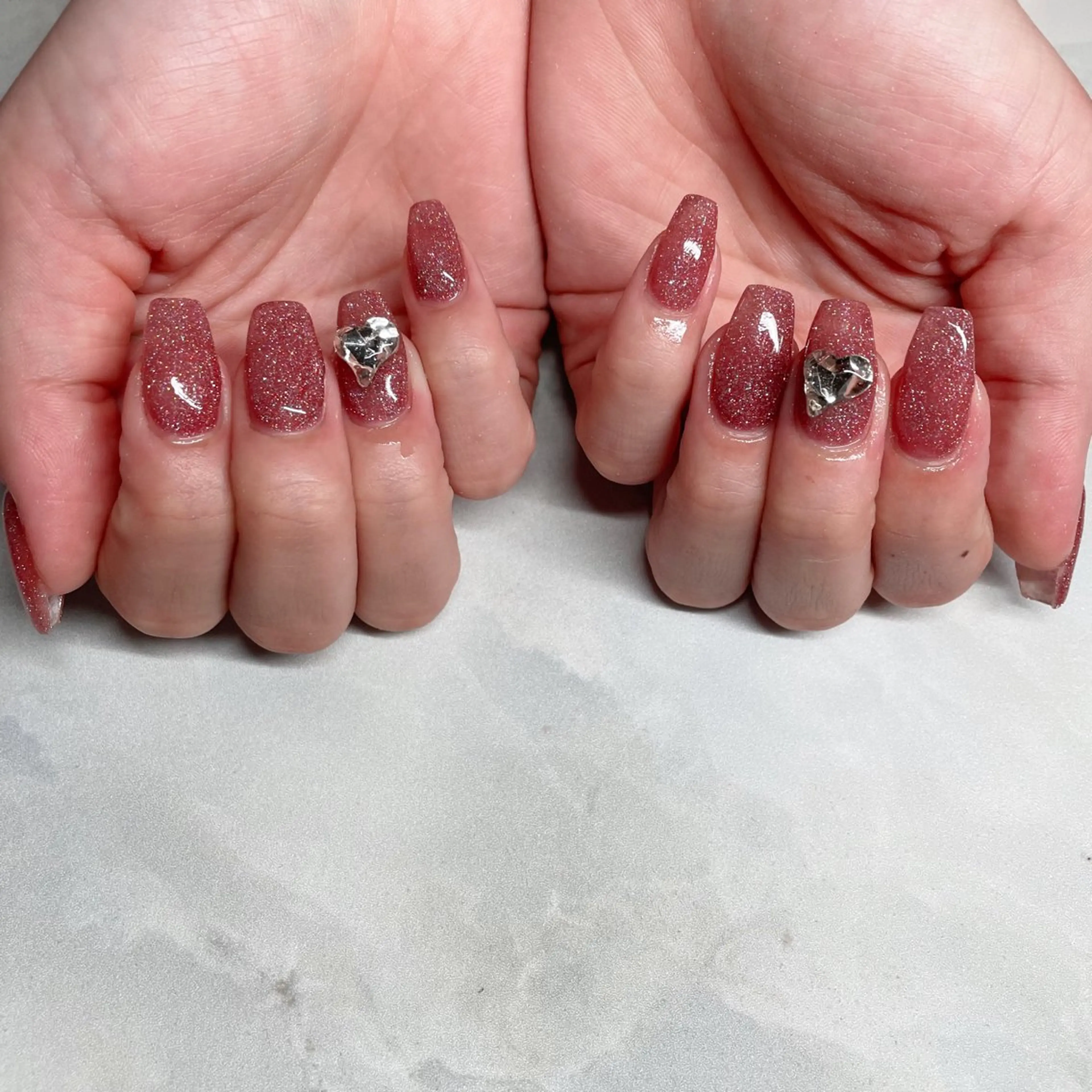 ネイル フラッシュネイル ハート seri joieangeのネイルデザイン