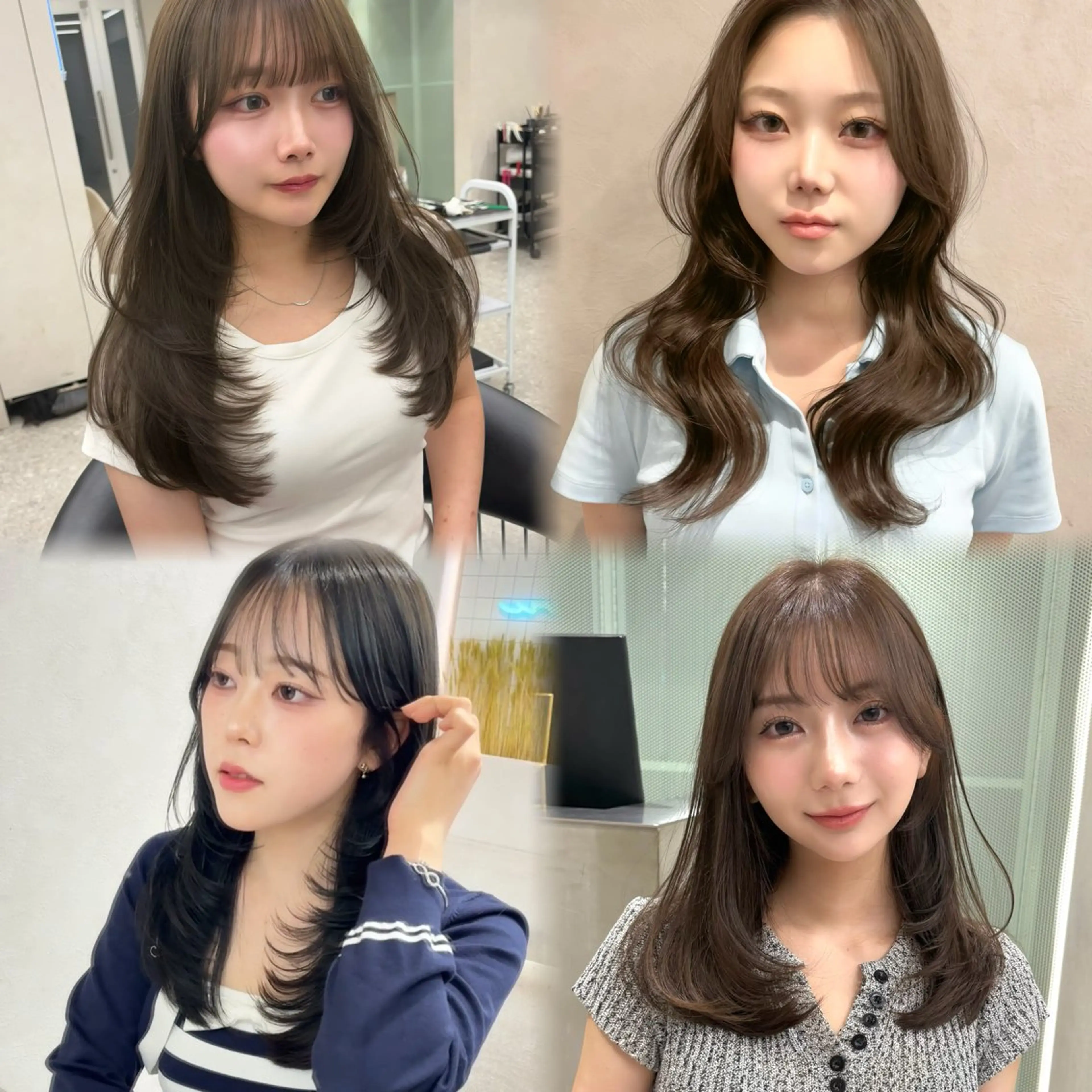 ミディアム カラー ヘアアレンジ カット ヘアカラー トリートメント fumika🎀 ベージュのヘアスタイル
