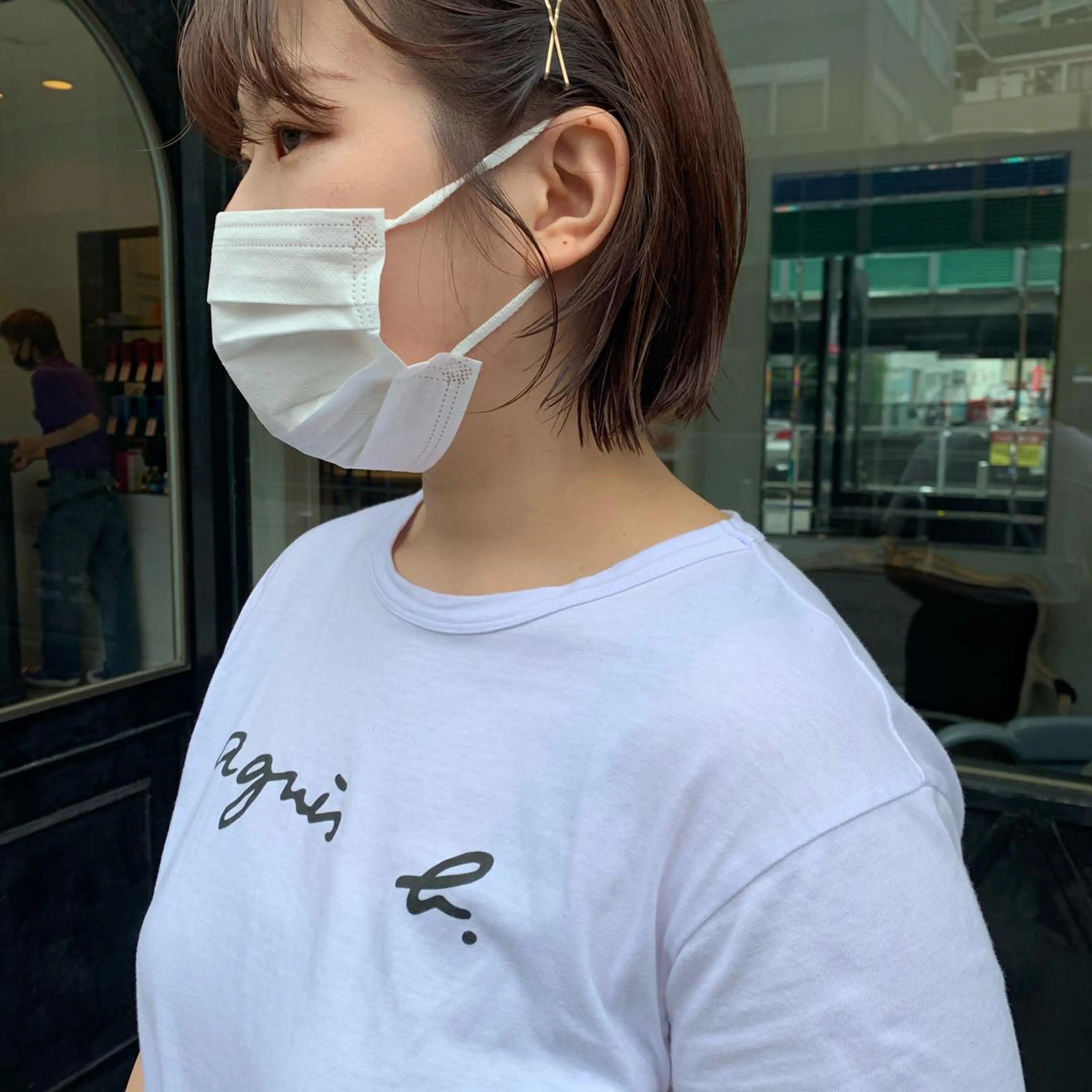 ショート SAKINO. ベージュカラーのヘアスタイル