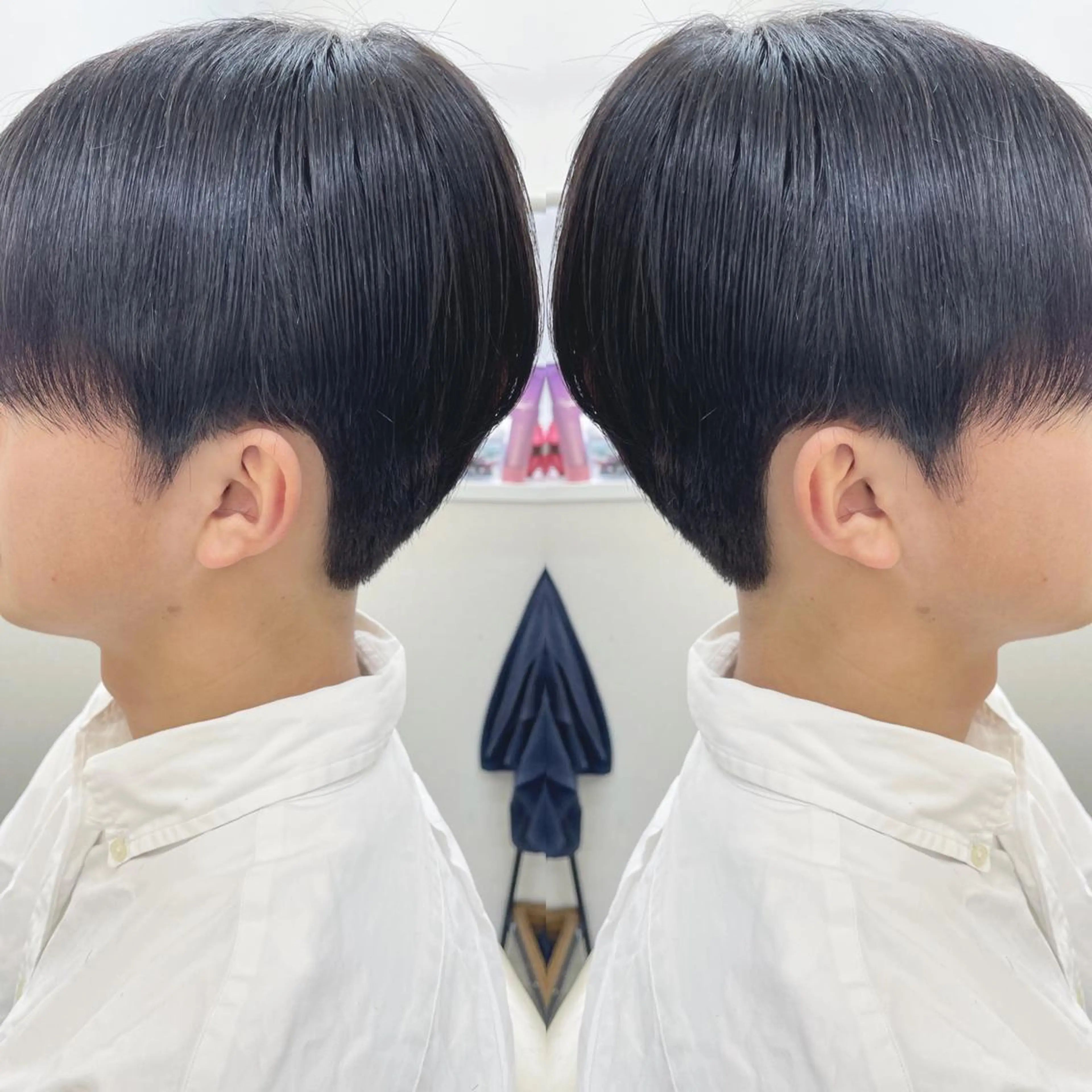 メンズ メンズショート ツーブロック カット 縮毛矯正 H (エイチ) 烏丸御池店のヘアスタイル