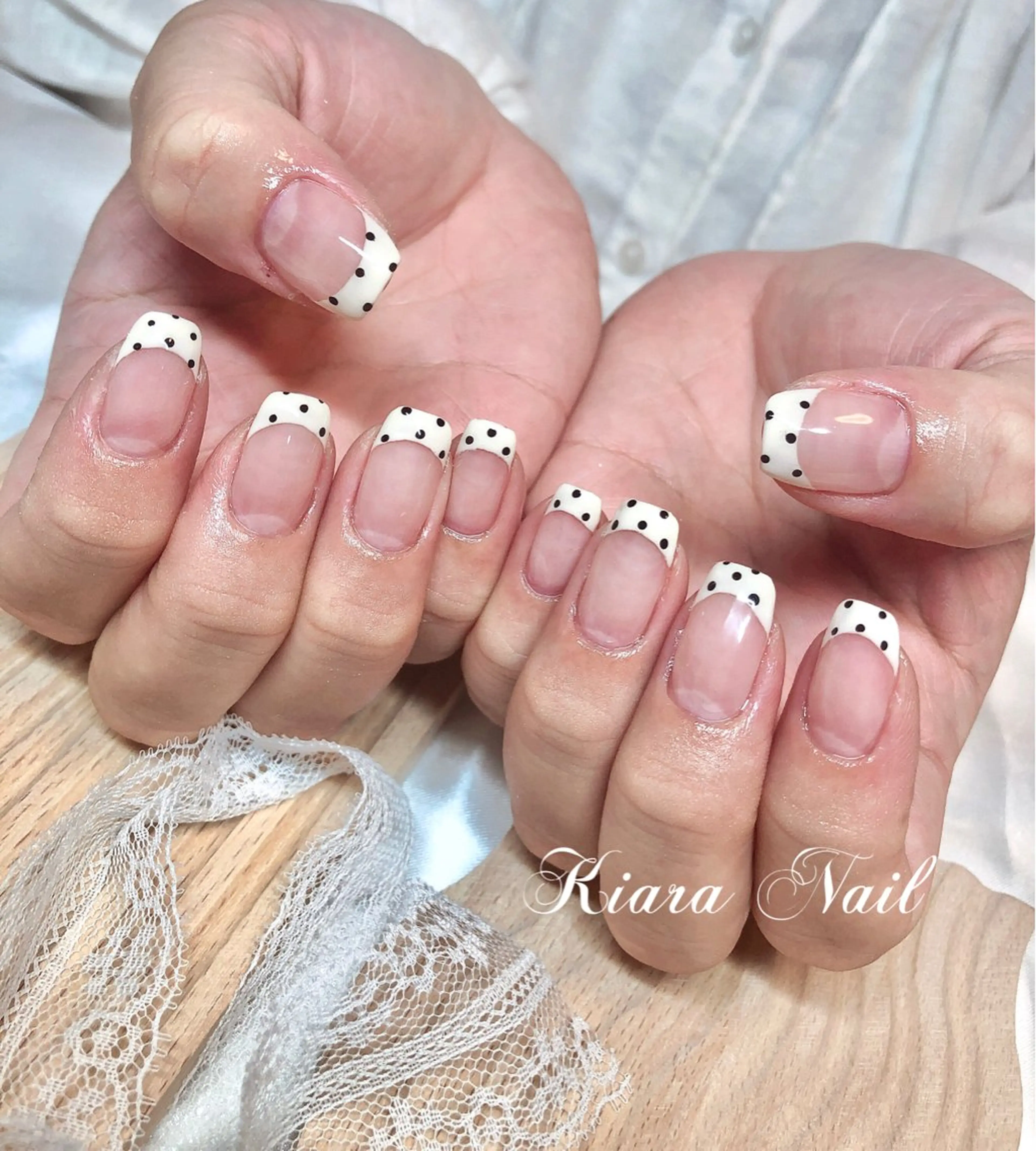 ネイル アートネイル フレンチネイル 🍭Kiara Nail🍭のネイルデザイン