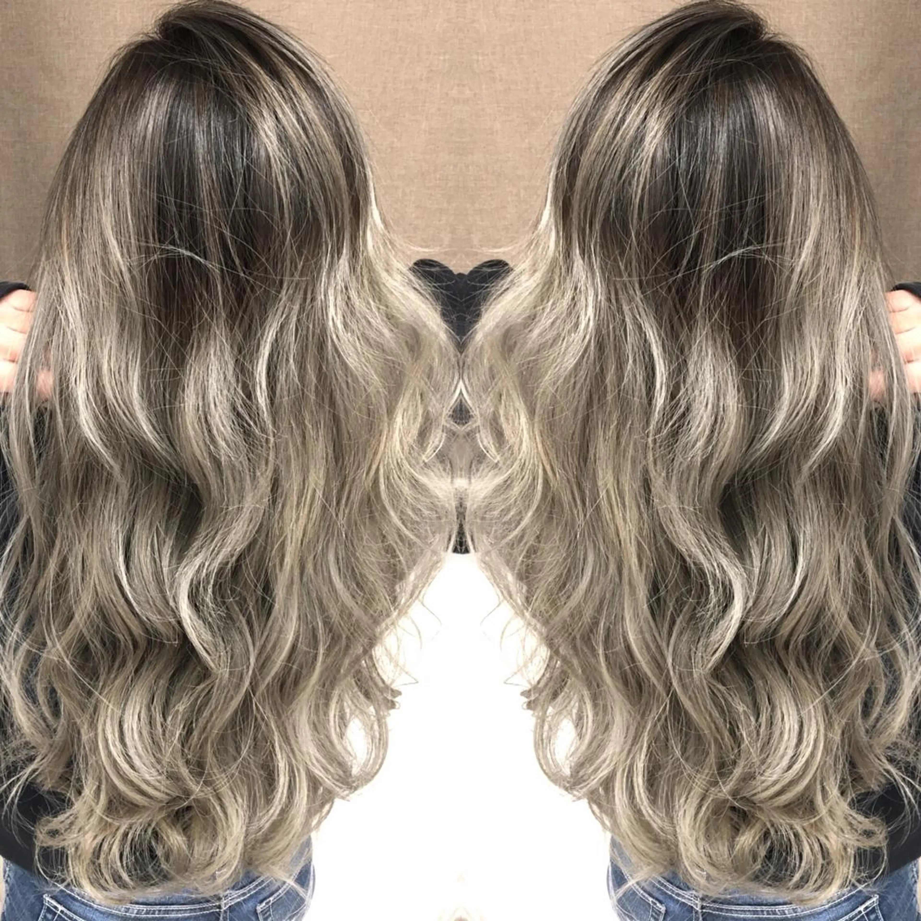 ロング カラー マツエク・マツパ ベージュカラー グラデーションカラー トリートメント 井上 一平のヘアスタイル