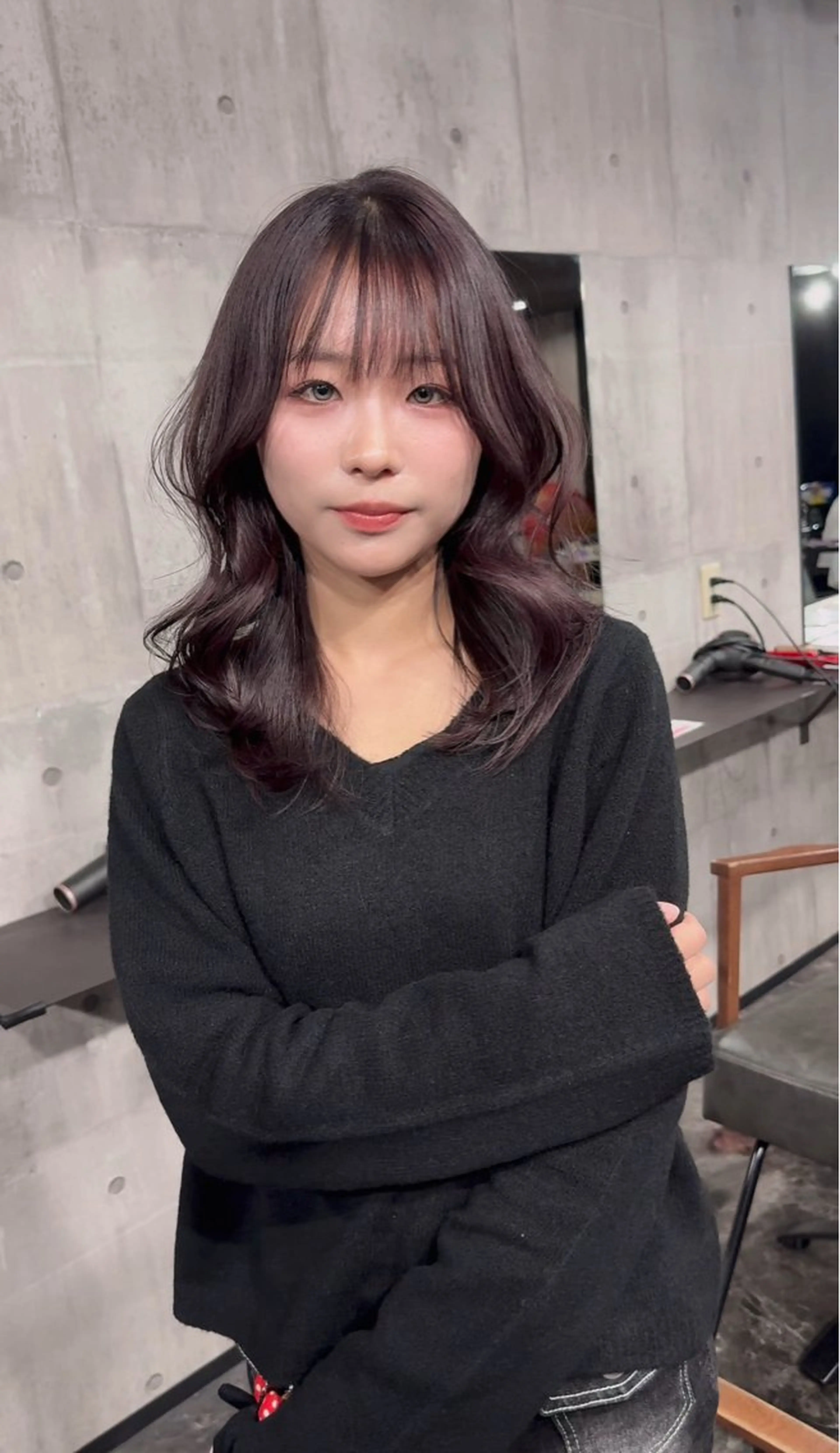 セミロング レイヤーカット カット ヘアカラー トリートメント 山田隆成/韓国カット バレ、ハイライト得意のヘアスタイル