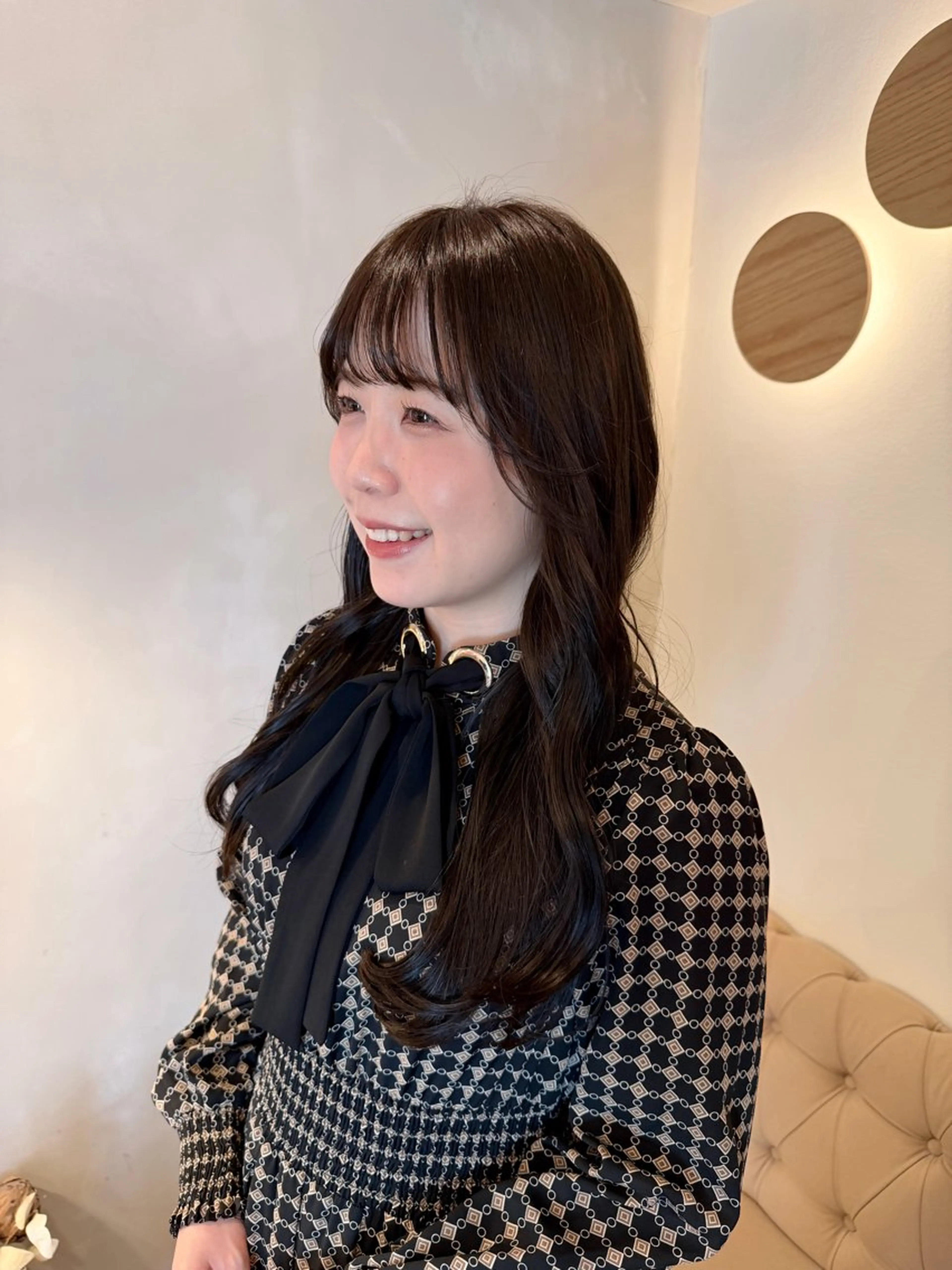 ロング カラー カット ヘアカラー トリートメント 草野ゆずき⌇縮毛矯正 ⌇Wカラー⌇レイヤーのヘアスタイル