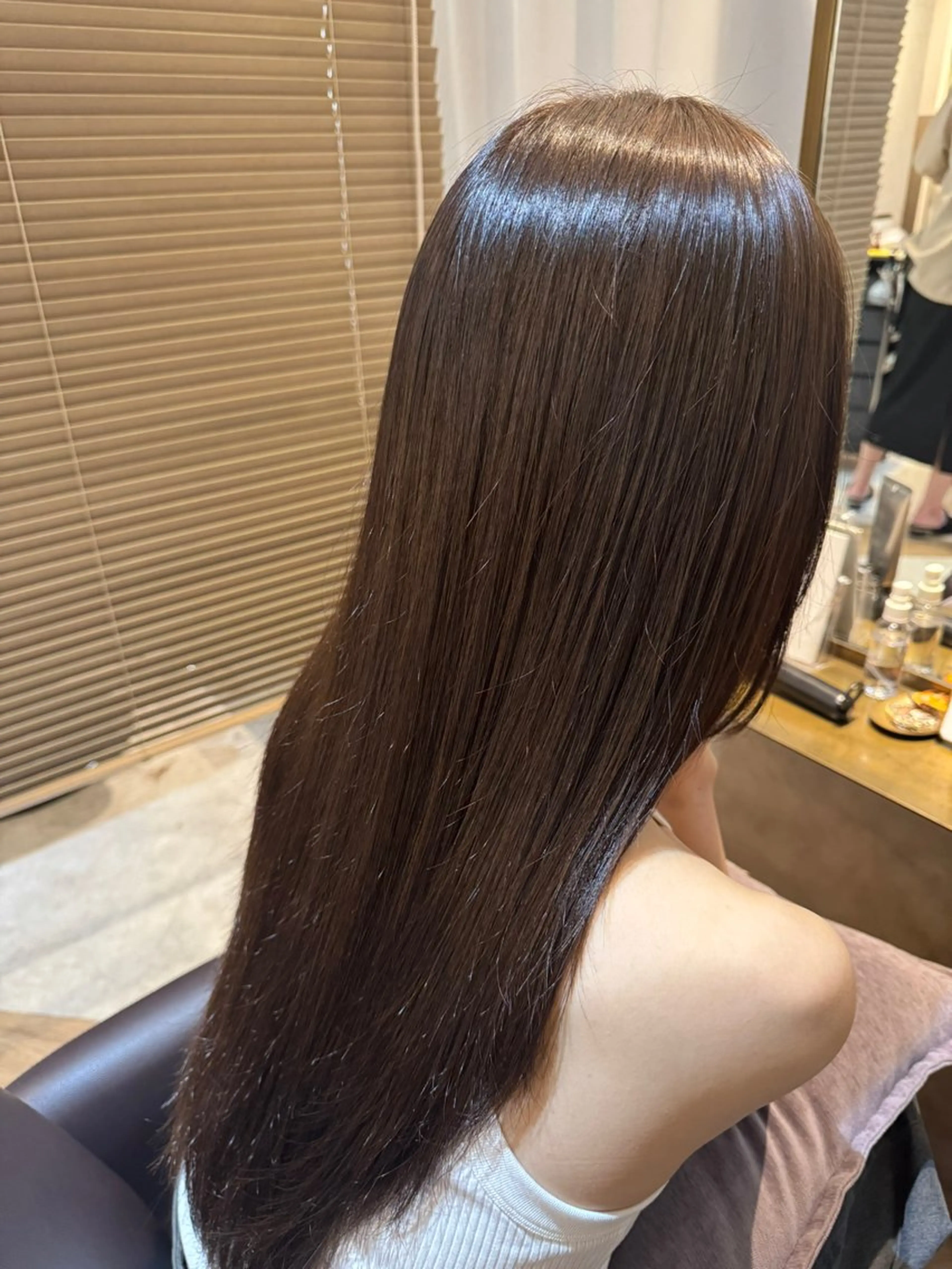 ロング カット 縮毛矯正 銀座/レイヤー /髪質改善/韓国ヘアのヘアスタイル
