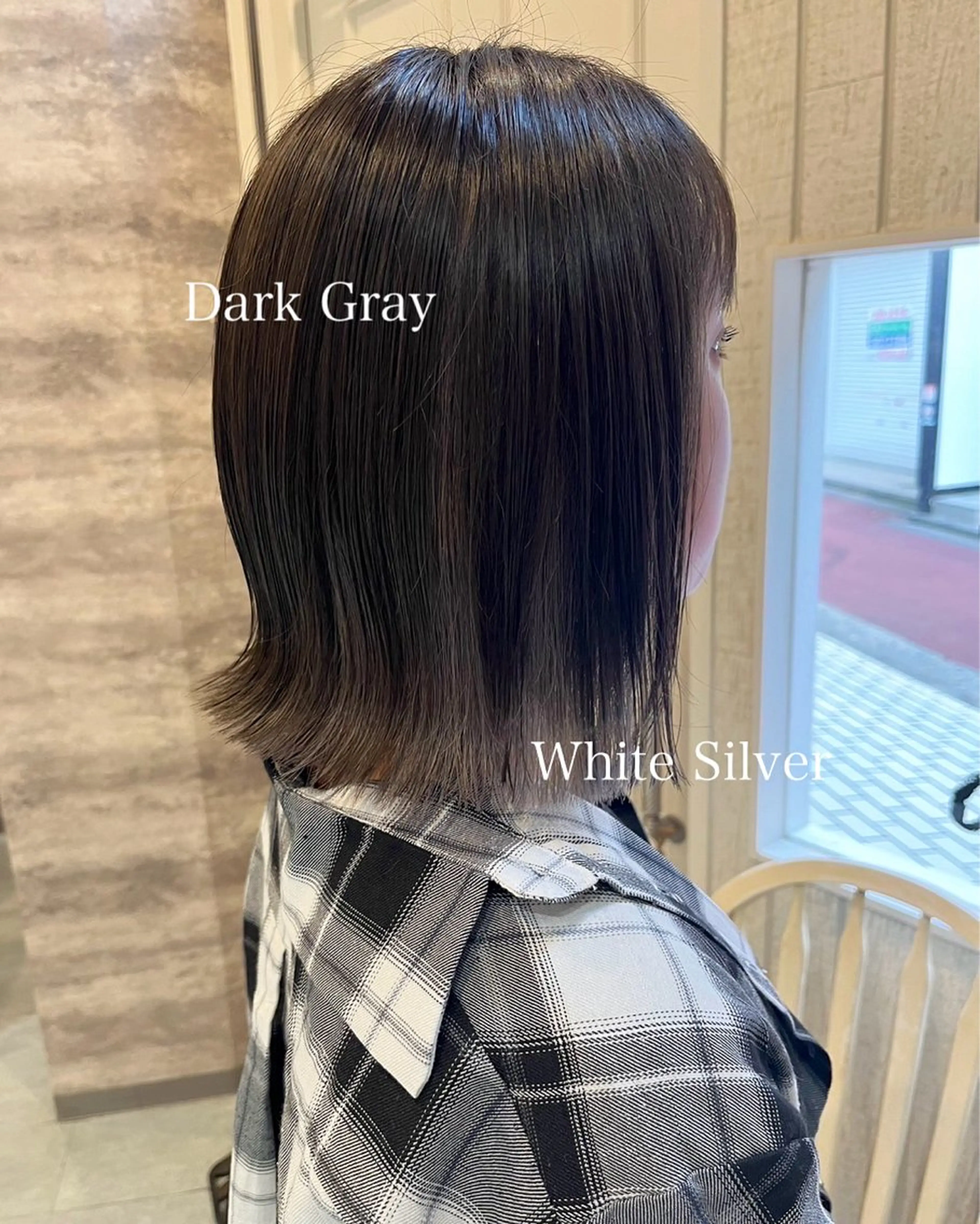 ミディアム カラー ベージュカラー ブリーチ ブルーカラー ダークグレー ダブルカラー 🫟Blanco🫟 Color&Careのヘアスタイル