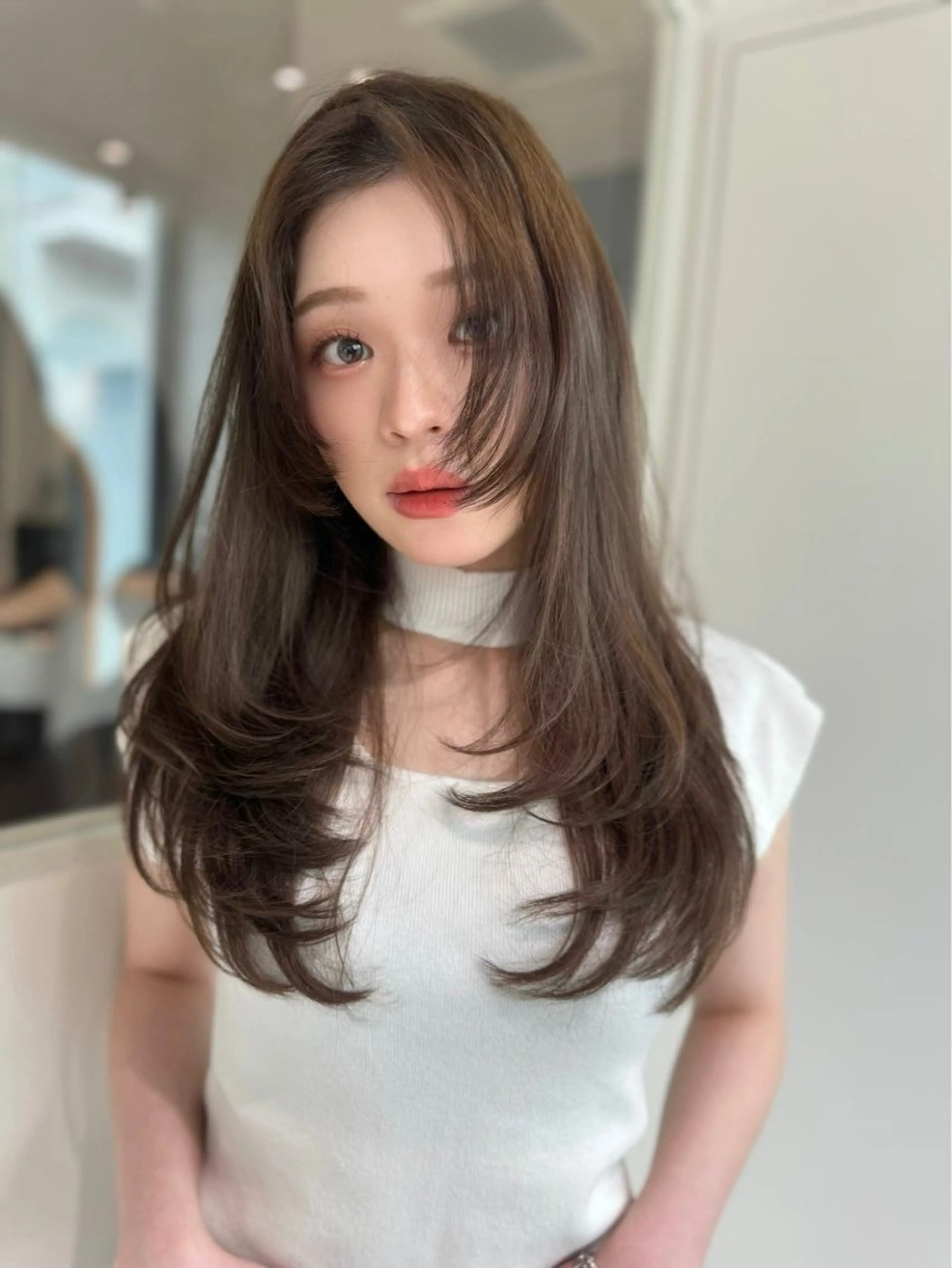 ロング レイヤーカット カット 縮毛矯正/髪質改善 🌟本郷壮一郎のヘアスタイル