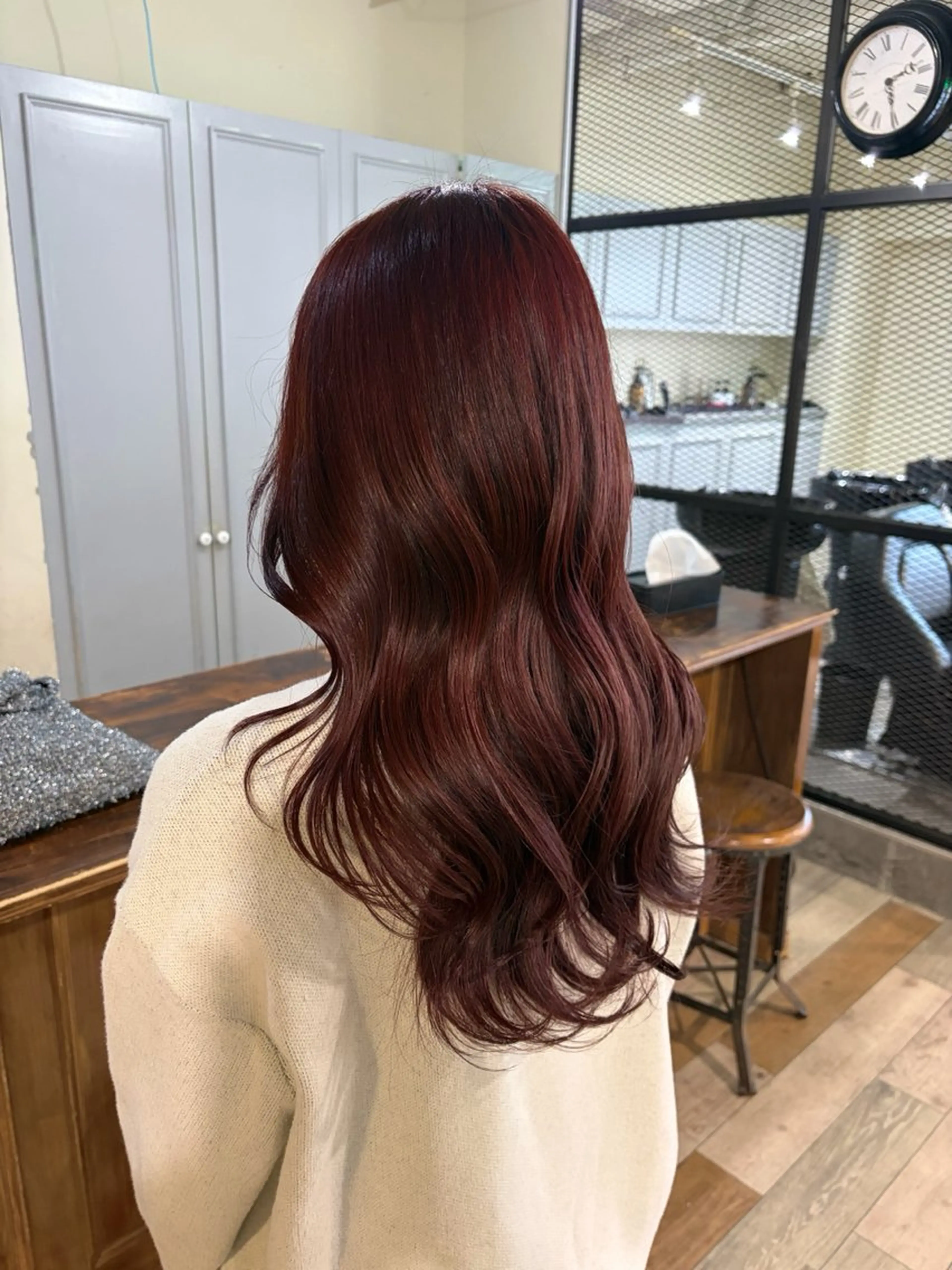 ロング カラー ブリーチ ブラウンカラー ブリーチなしカラー ピンクカラー ピンクブラウン ヘアカラー トリートメント 盛れるレイヤー× ウルフMari🪽のヘアスタイル