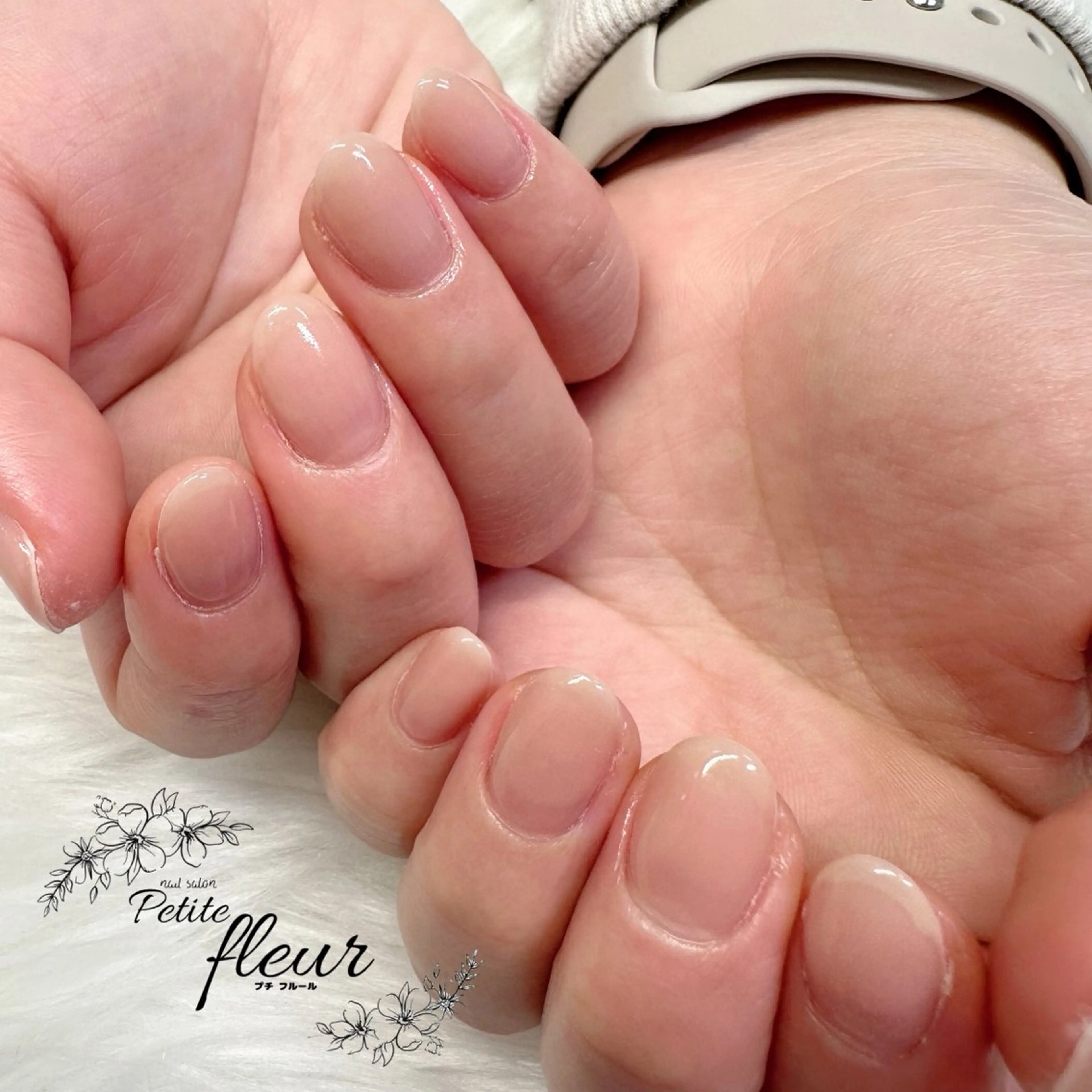 ネイル ピンク ピンクベージュ ❁⃘*。Petite fleur❁⃘*りさのネイルデザイン