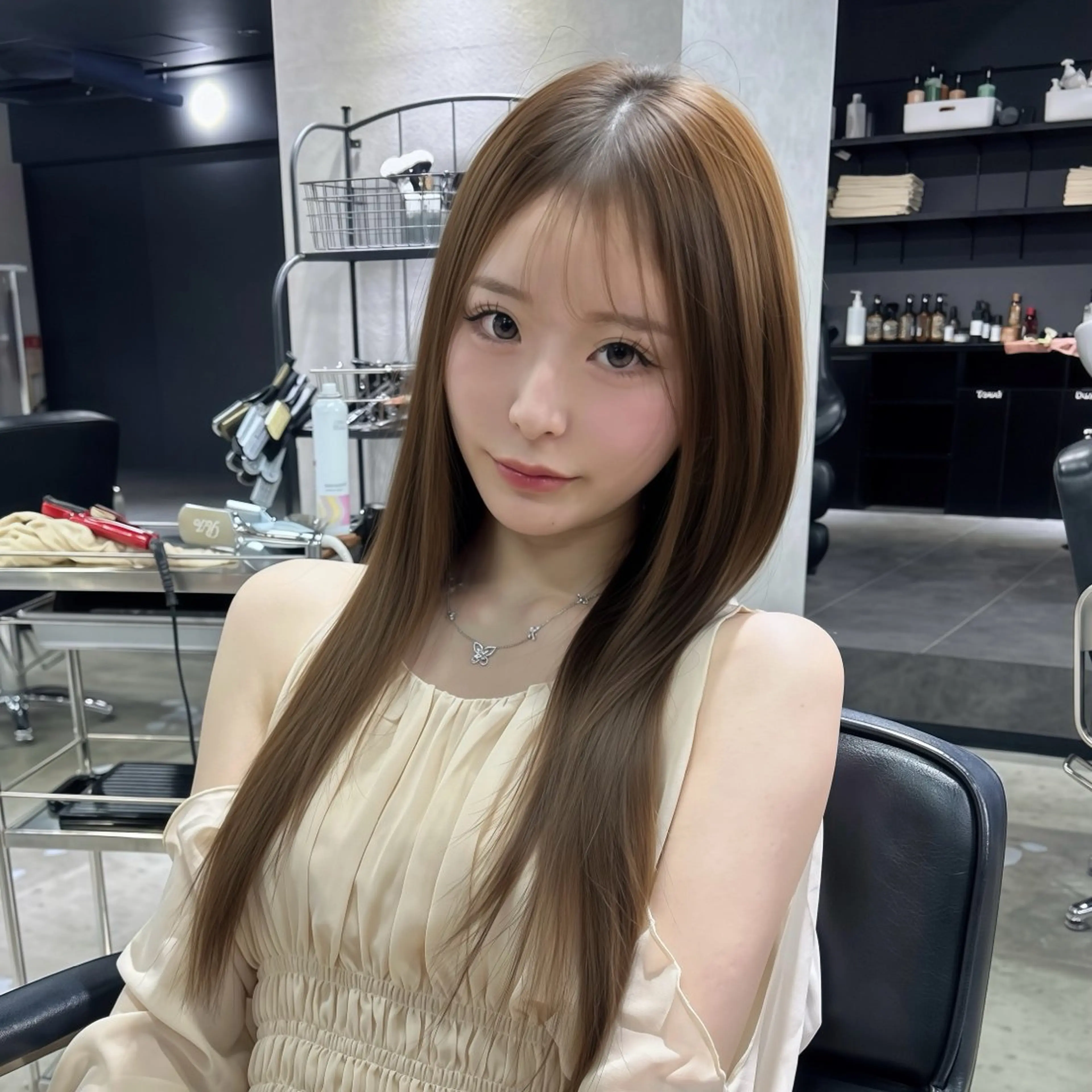 ロング カラー ブリーチ 透明感カラー ブリーチなしカラー くびれヘア 髪質改善 カット ヘアカラー 縮毛矯正 ワンホンヘア/ 透明感カラー/ゆうとのヘアスタイル