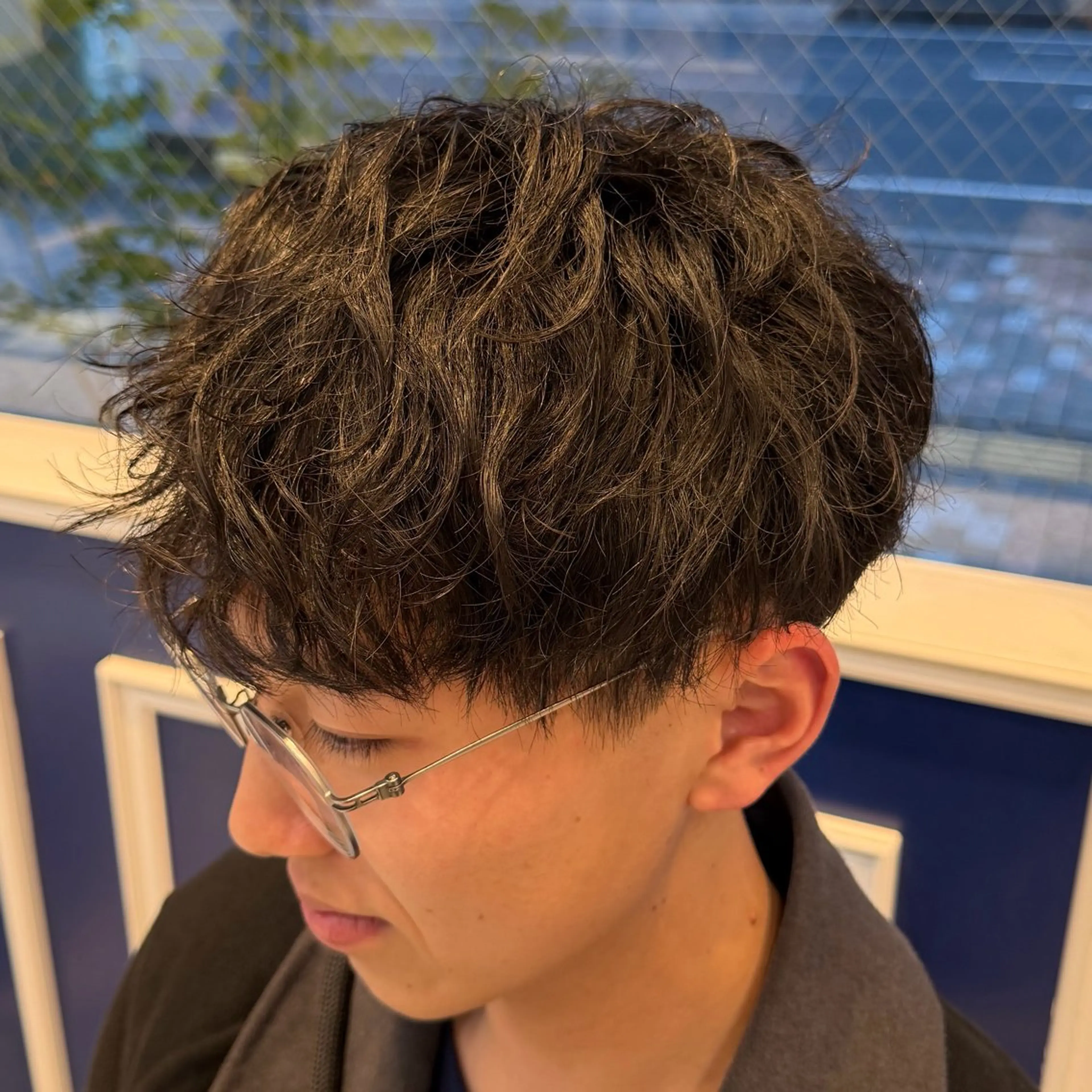 ショート パーマ メンズ メンズパーマ カット 吉田 新平のヘアスタイル