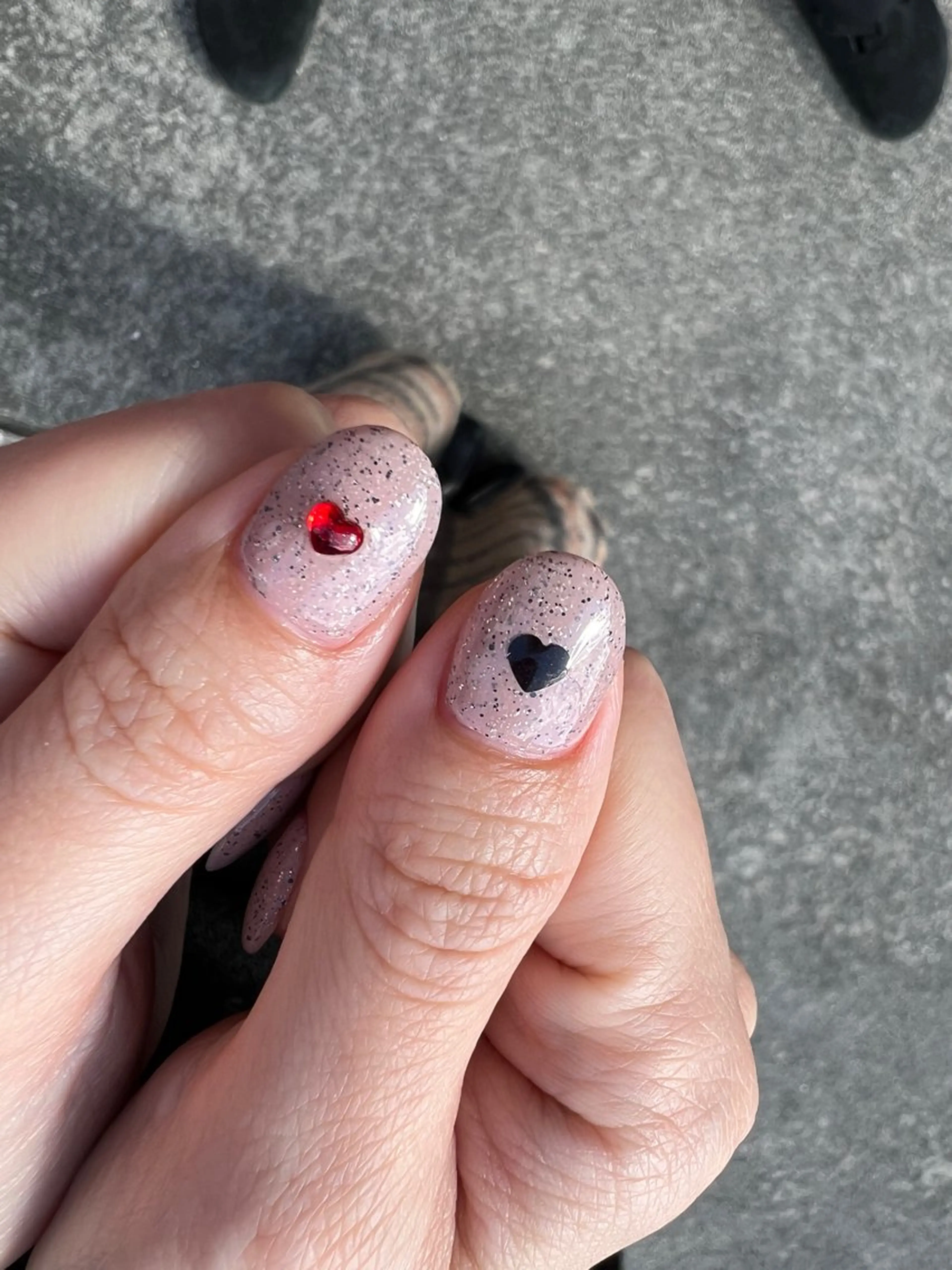 ネイル ハート ハンドネイル ハンドケア Ri.nail オクマトモカのネイルデザイン