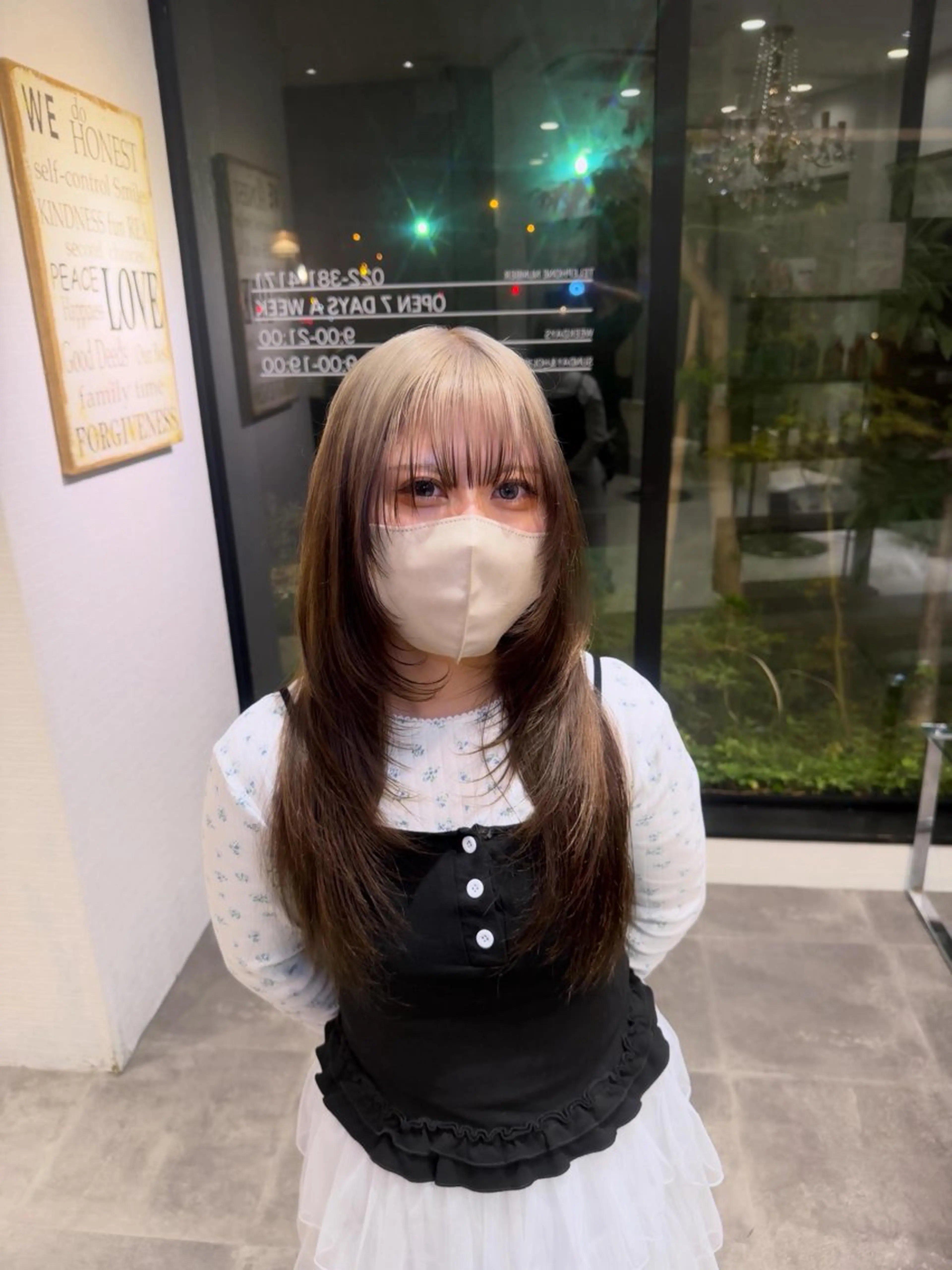 セミロング ハッシュカット 大野 智亜里のヘアスタイル