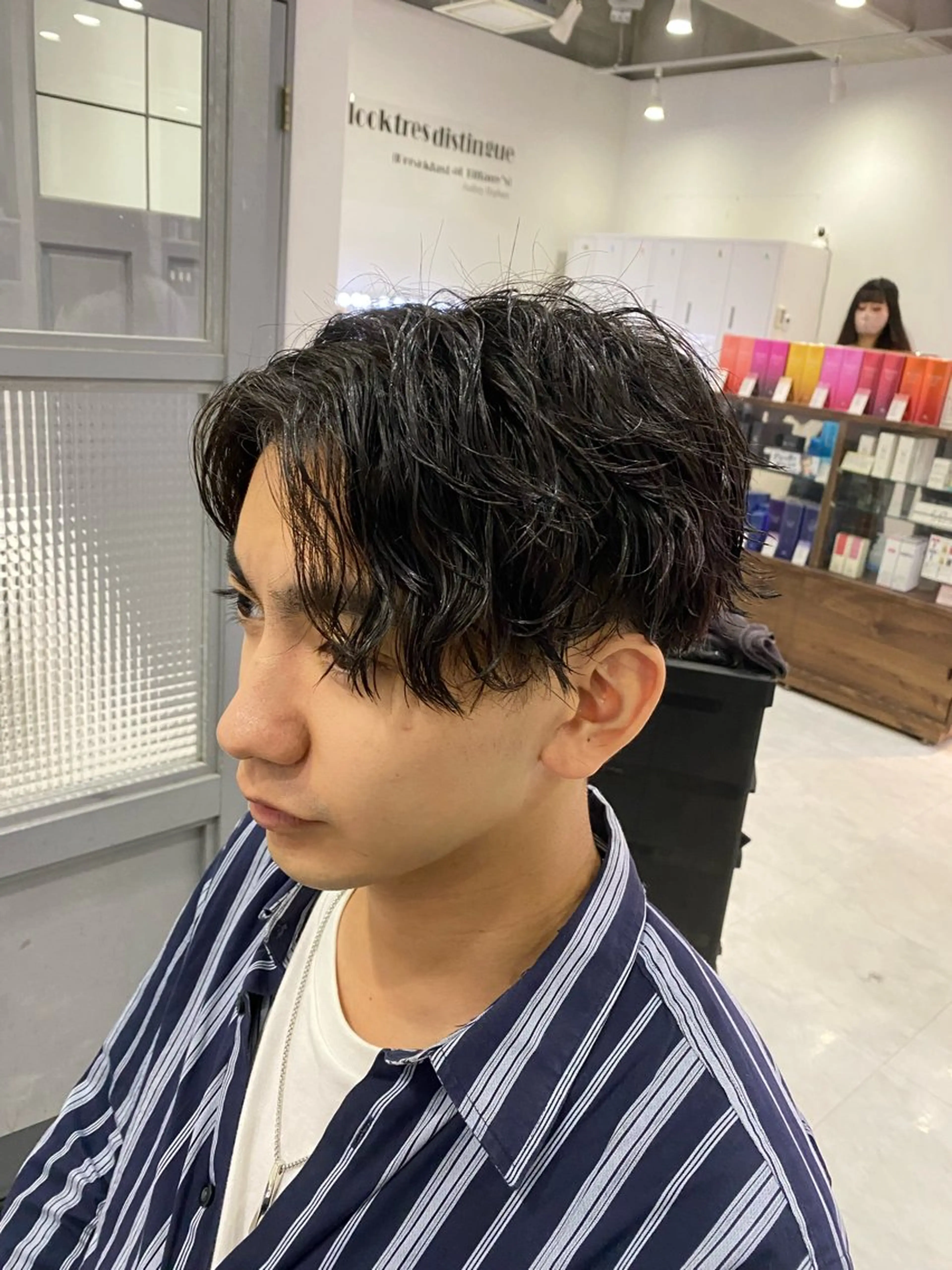 ショート パーマ メンズ カット パーマ トリートメント 🟣メンズパーマ 川端 永遠🟣のヘアスタイル