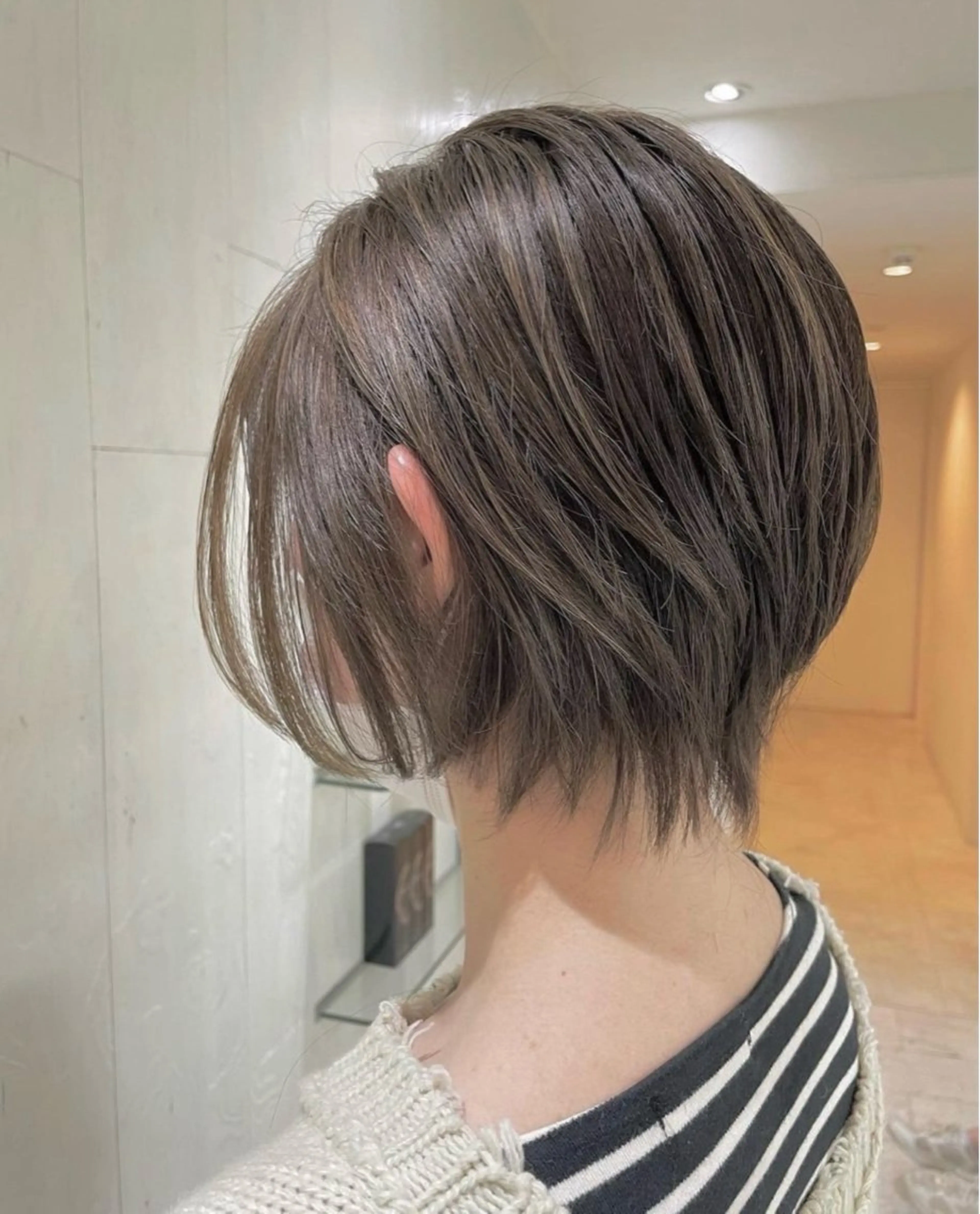 ショート カラー ショートボブ ボブ 顔まわりレイヤー 顔周りカット レイヤーカット カット ヘアカラー トリートメント 河合秀明/ショート /ボブ/レイヤーのヘアスタイル