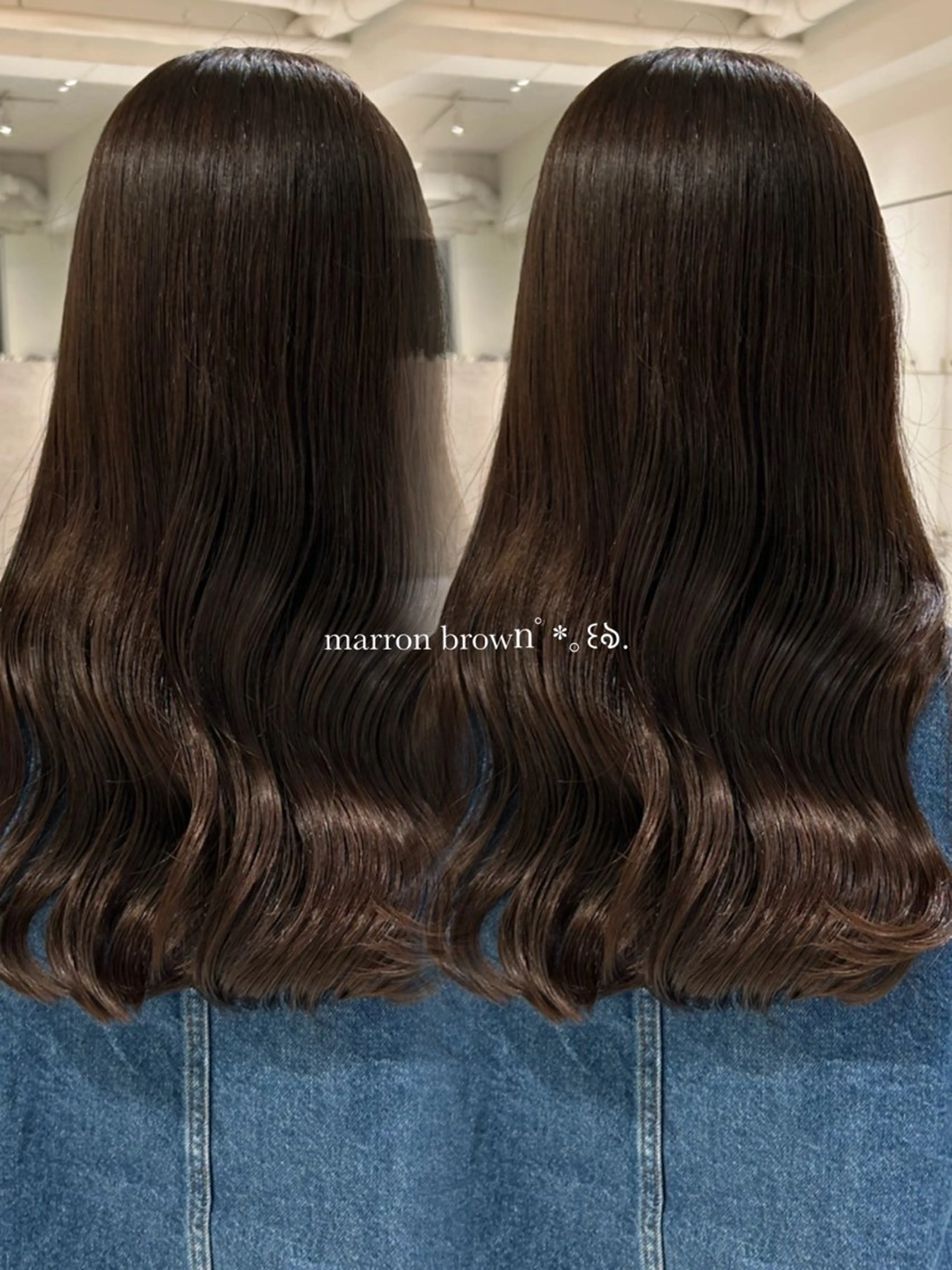 ミディアム カット ヘアカラー 透明感color ˚✧₊amuのヘアスタイル