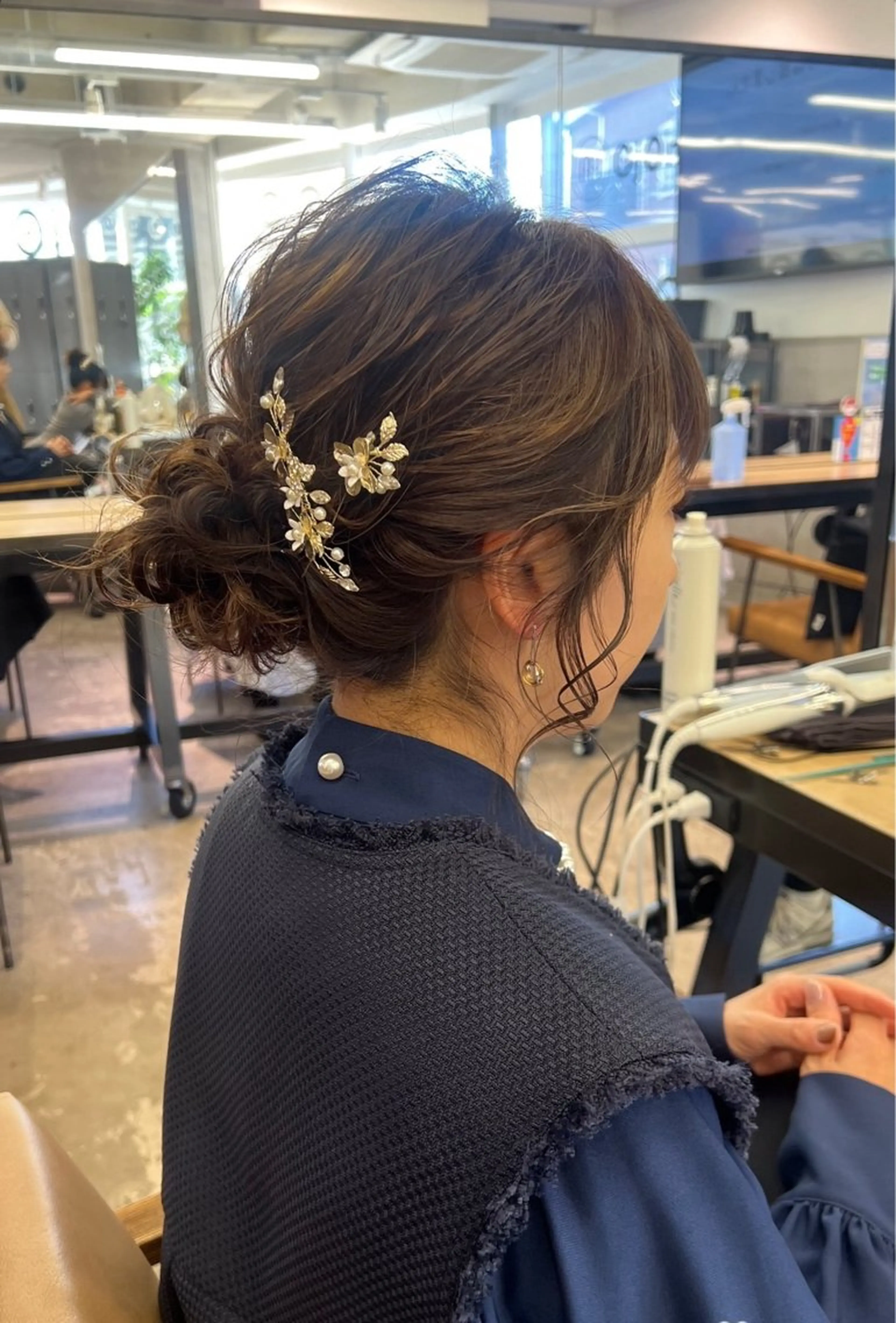 セミロング ヘアアレンジ ヘアセット ヘアセット chamoのヘアスタイル