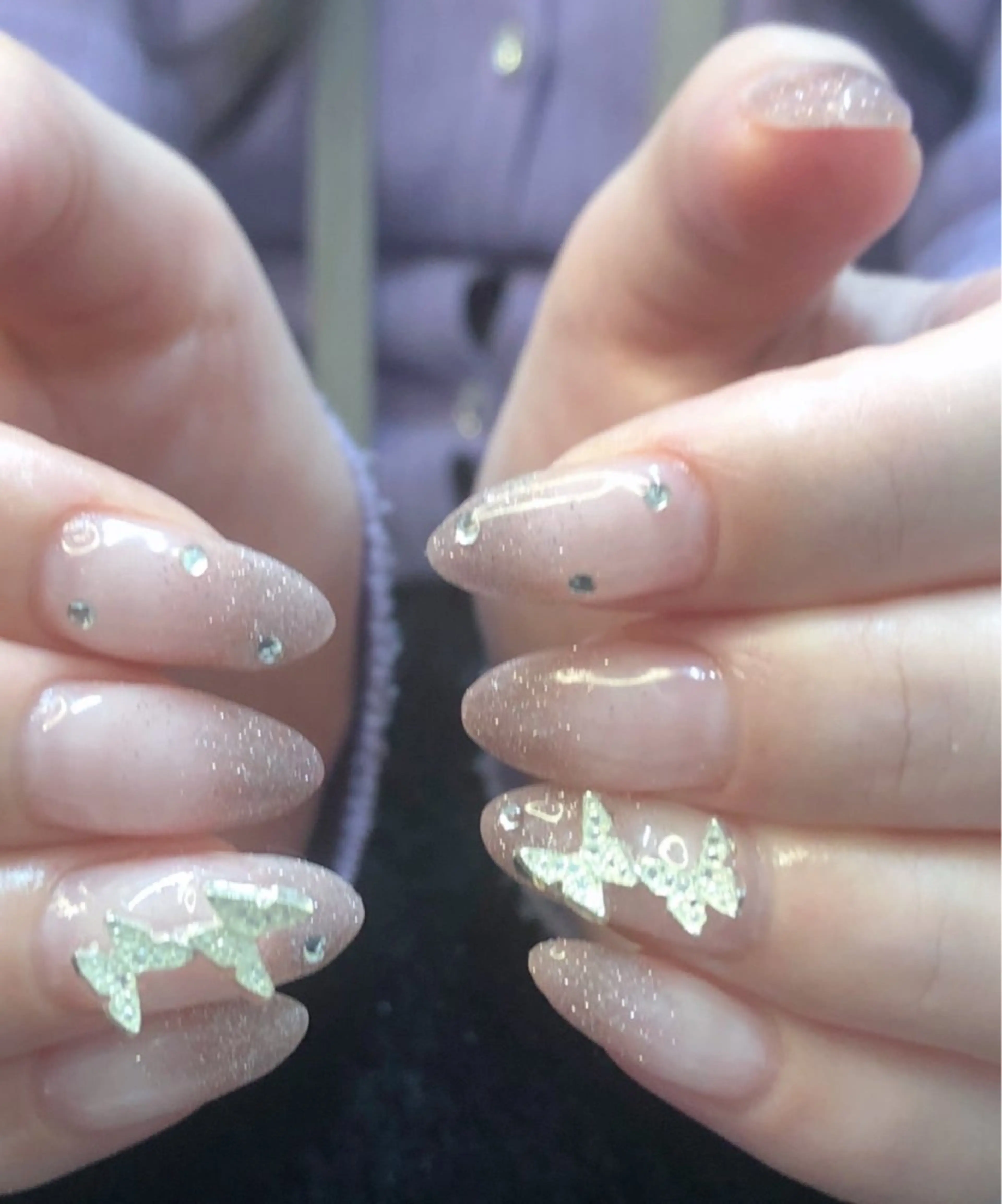 ネイル フレンチネイル ジェルネイル ガラスフレンチ 韓国ネイル マグネットネイル 大門浜松町 ネイルのネイルデザイン