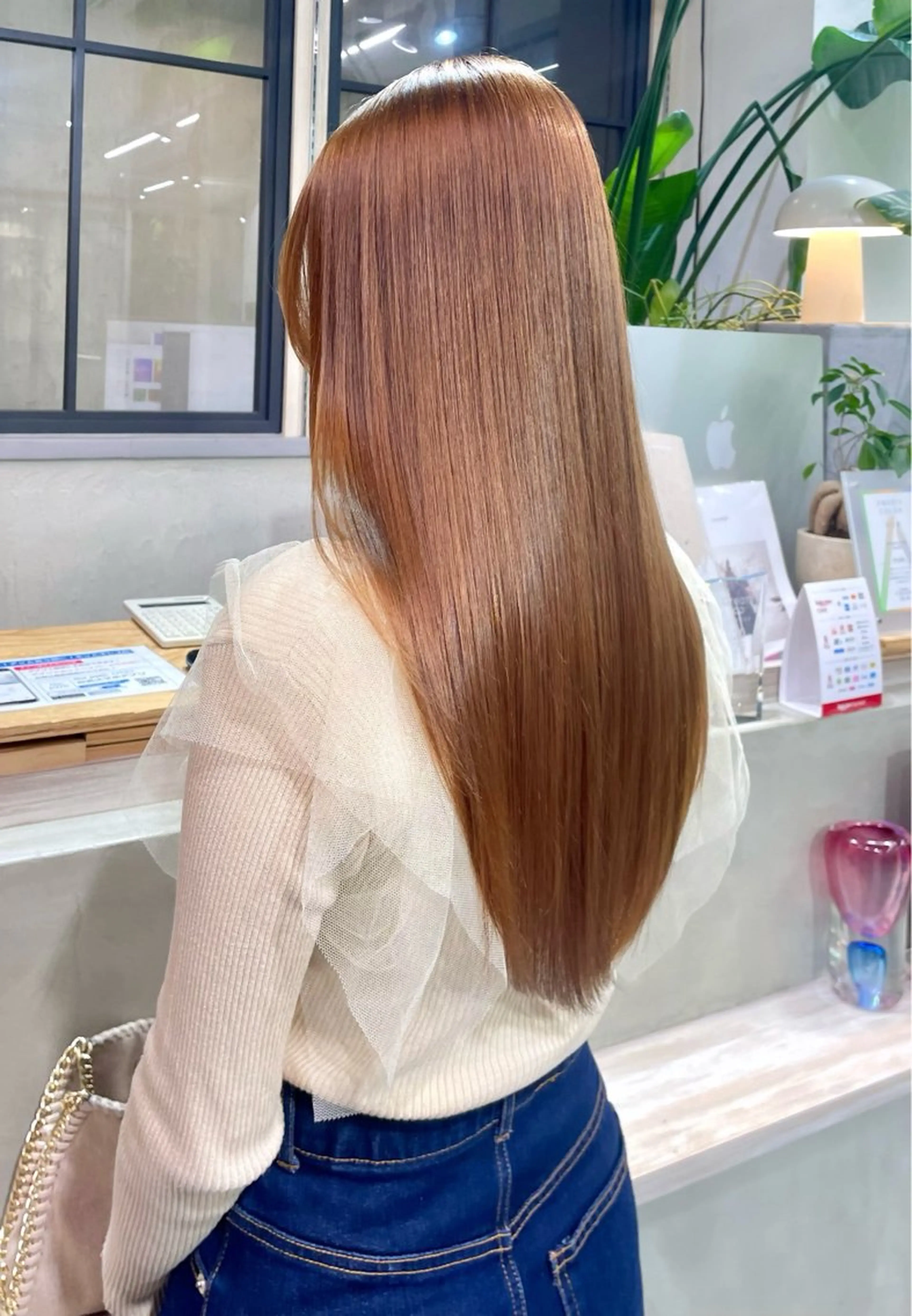 ロング カラー 縮毛矯正 トリートメント カノン/透明感カラー /酸性ストレートのヘアスタイル