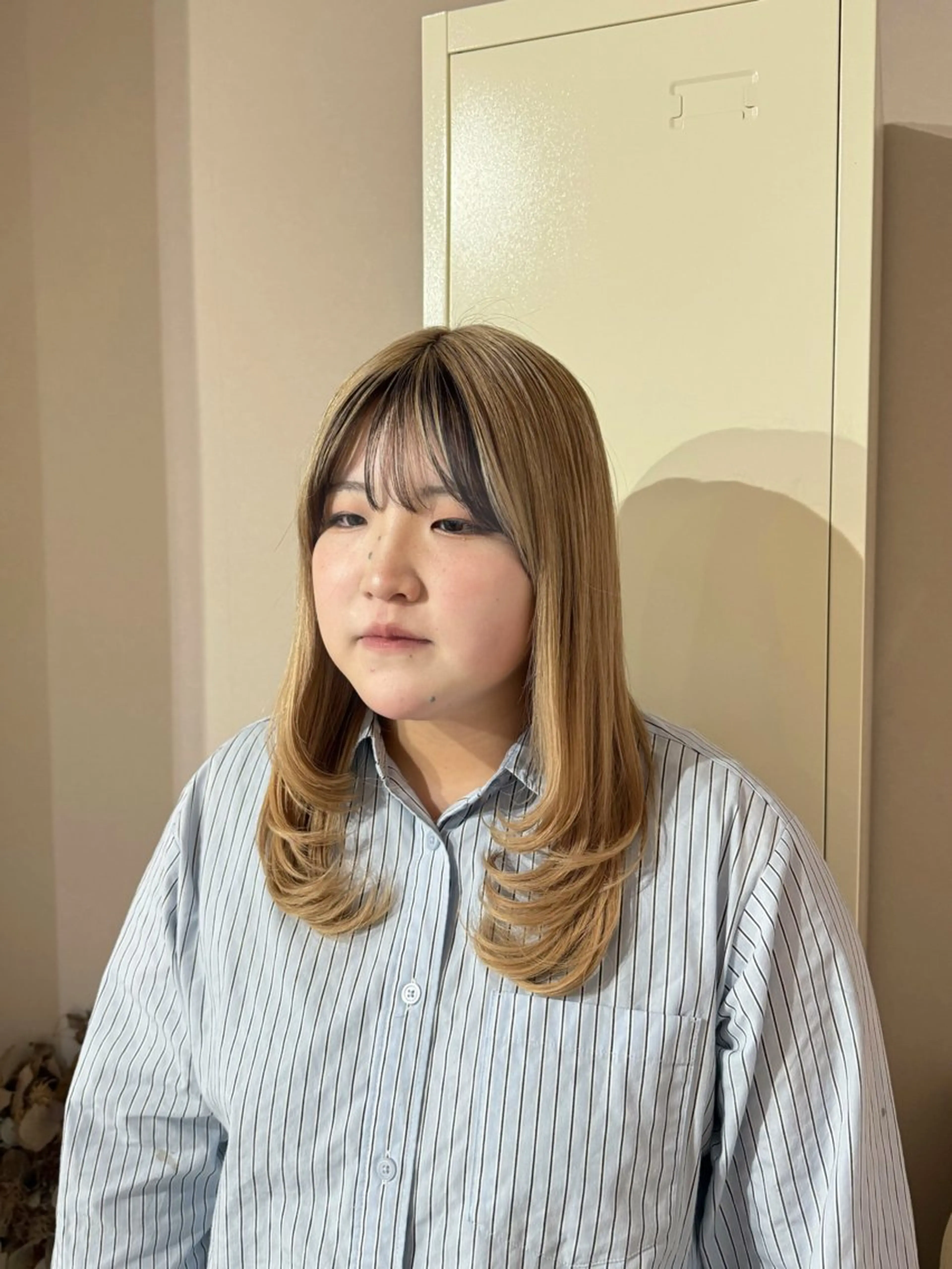 ミディアム 透明感カラー🫧 🍒久留米美容室のヘアスタイル