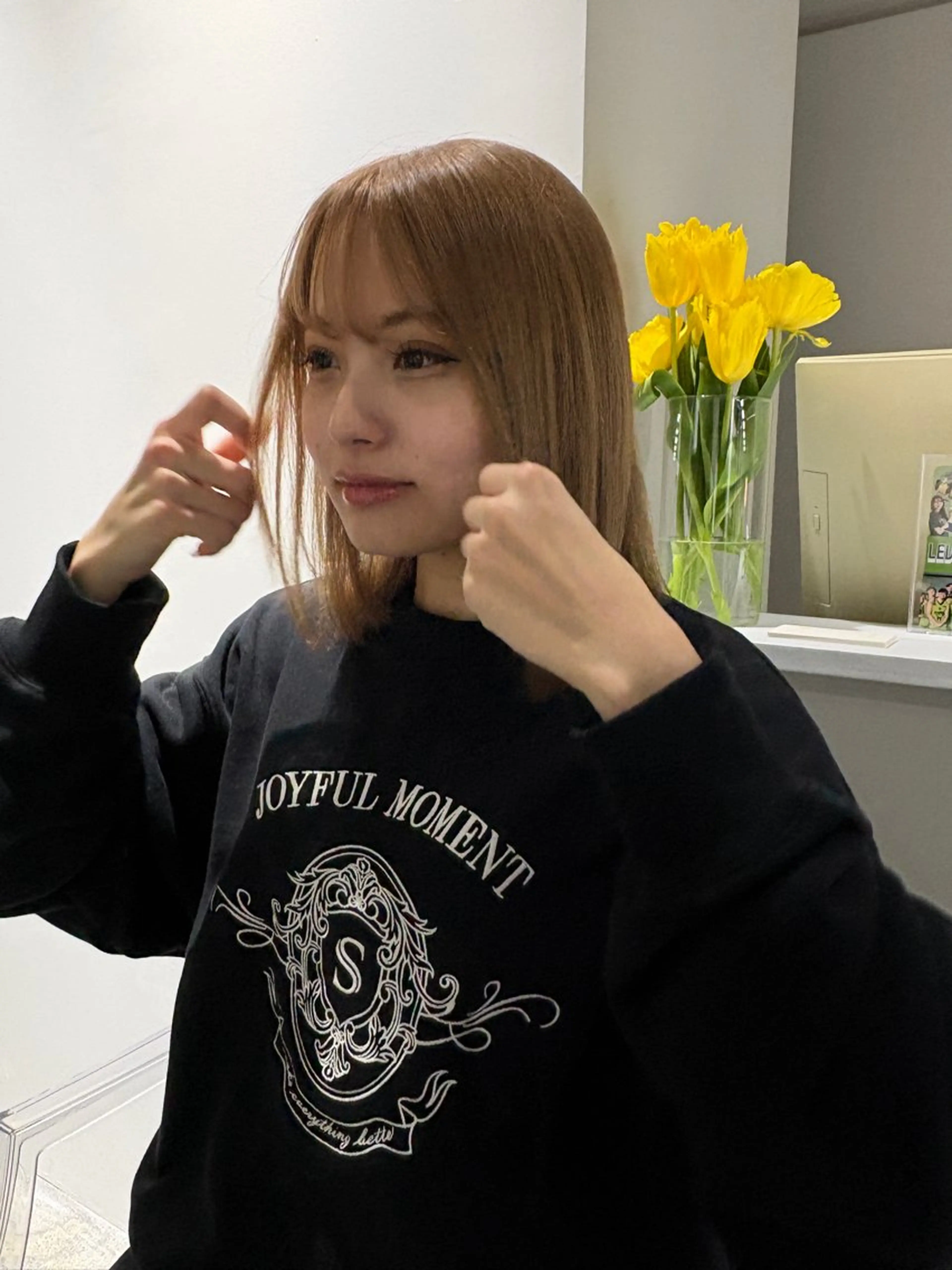 ミディアム カラー ヘアカラー sho 【ハイトーンカラー】のヘアスタイル