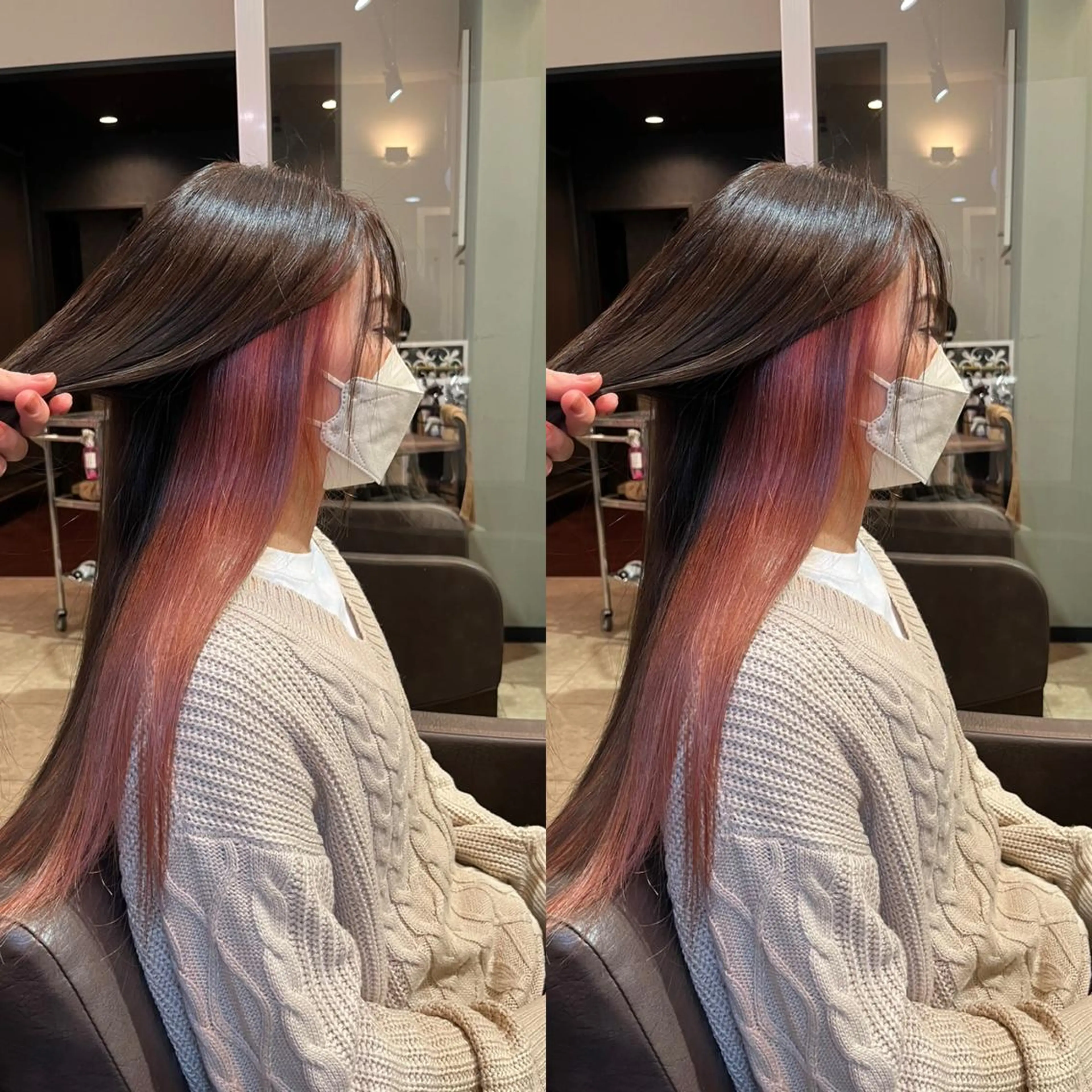 ロング カラー 髪質改善･縮毛矯正 特化･ユウシンのヘアスタイル