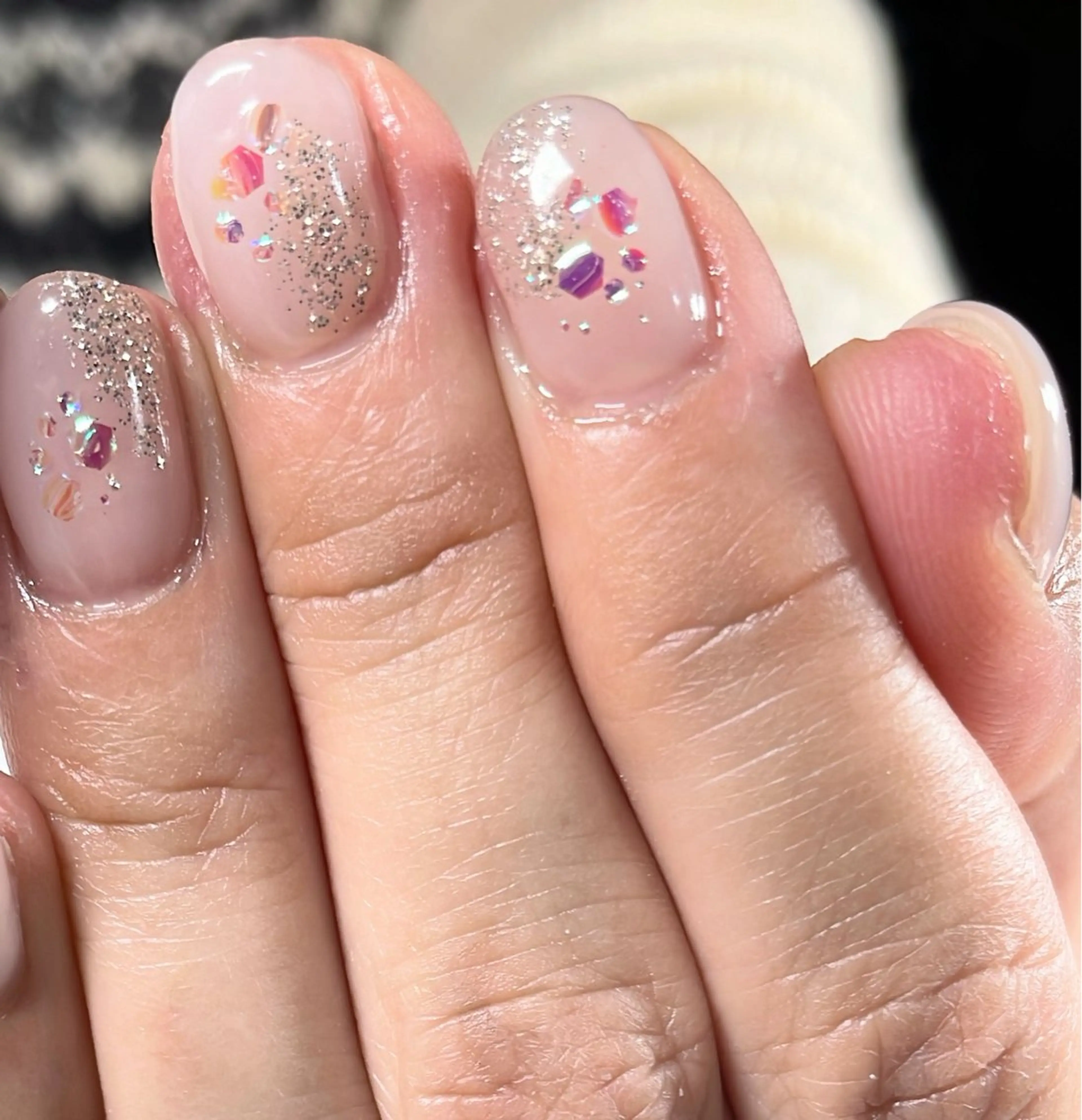 ネイル ホログラムネイル シンプルネイル ハンドネイル froh chikakoのネイルデザイン