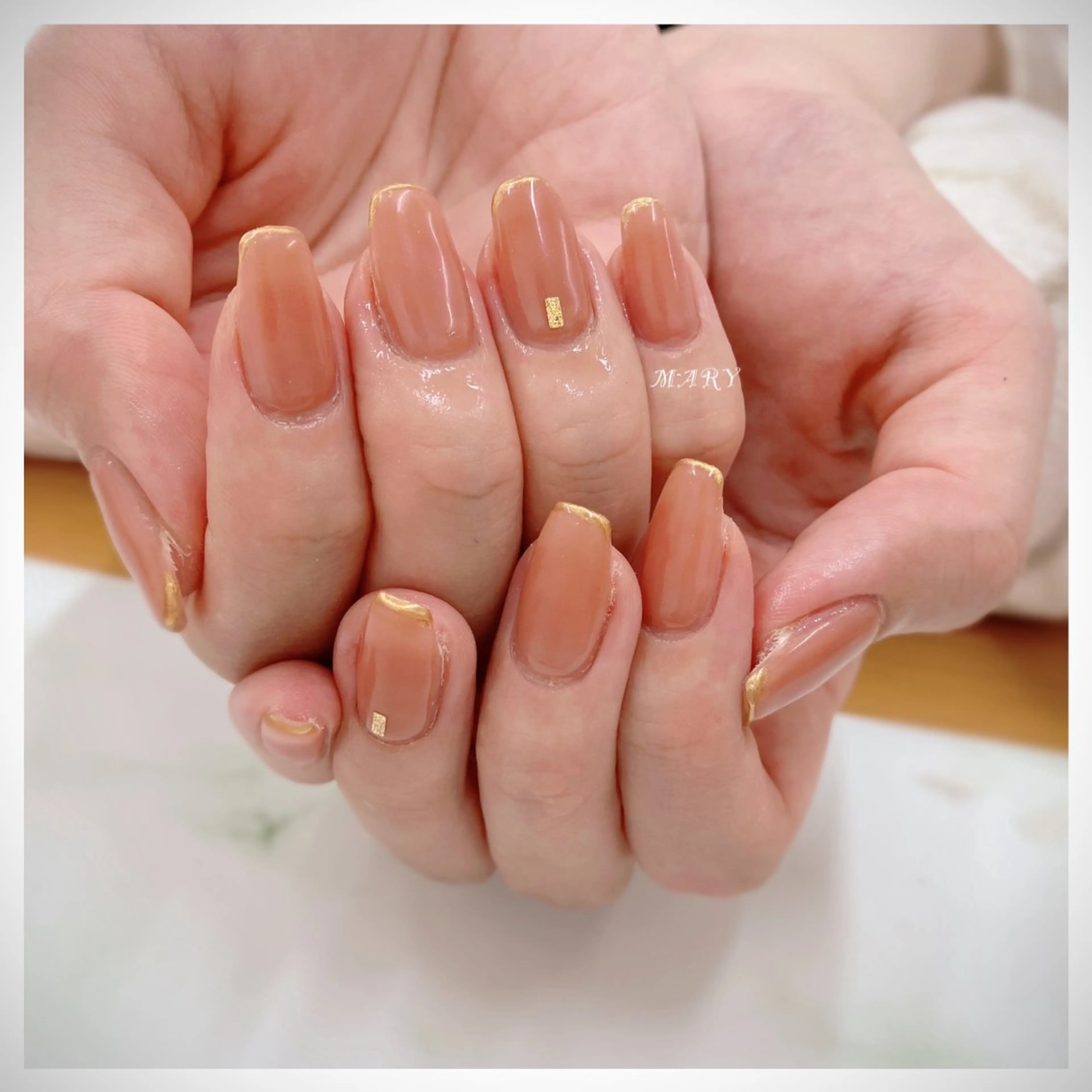 ネイル フレンチネイル ミラーネイル ニュアンスネイル ワンカラーネイル シンプルネイル ハンドネイル Mary nail .narumiのネイルデザイン