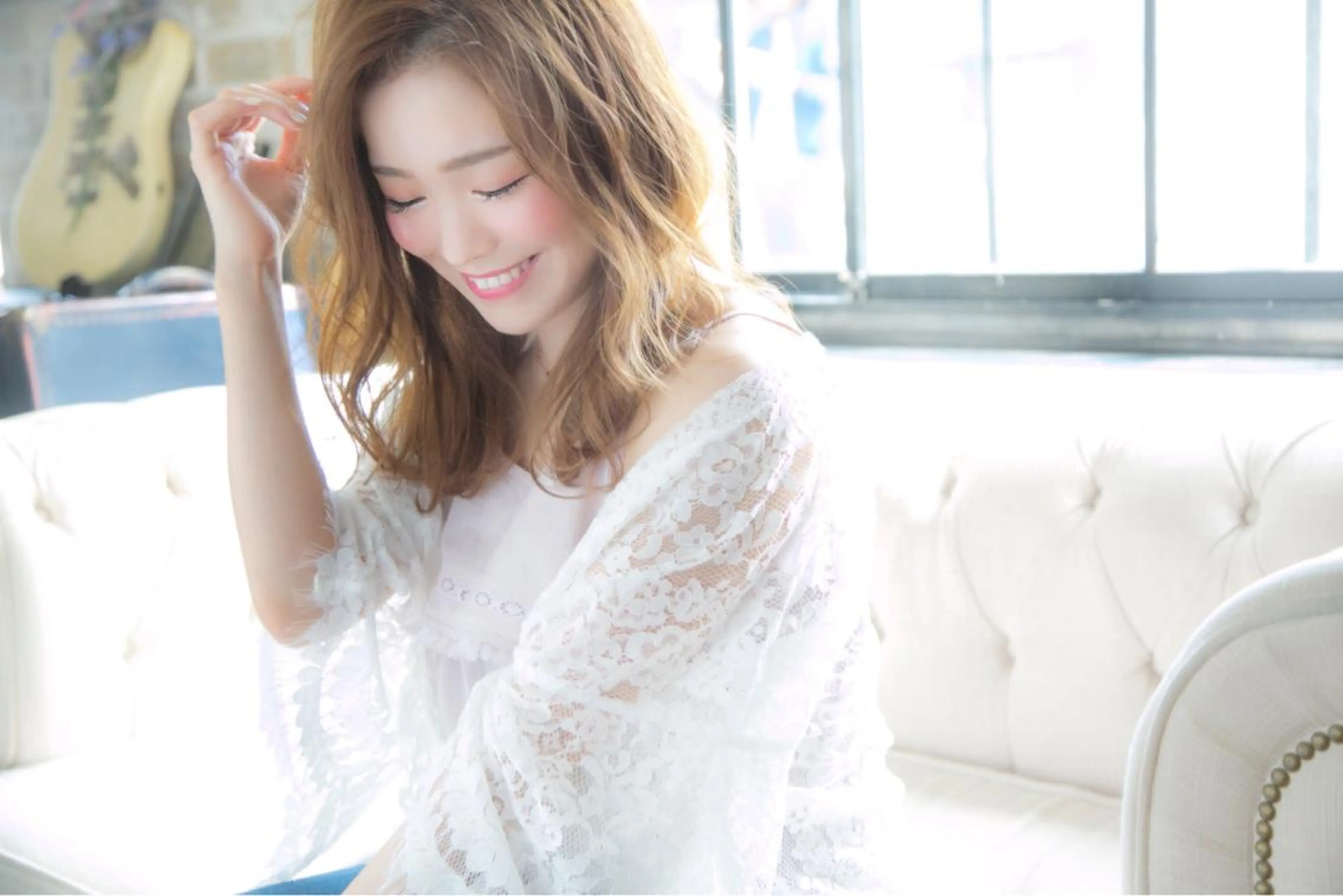 セミロング カラー パーマ カット ヘアカラー トリートメント Lond luce所属・代表 吉澤弘哲のヘアスタイル