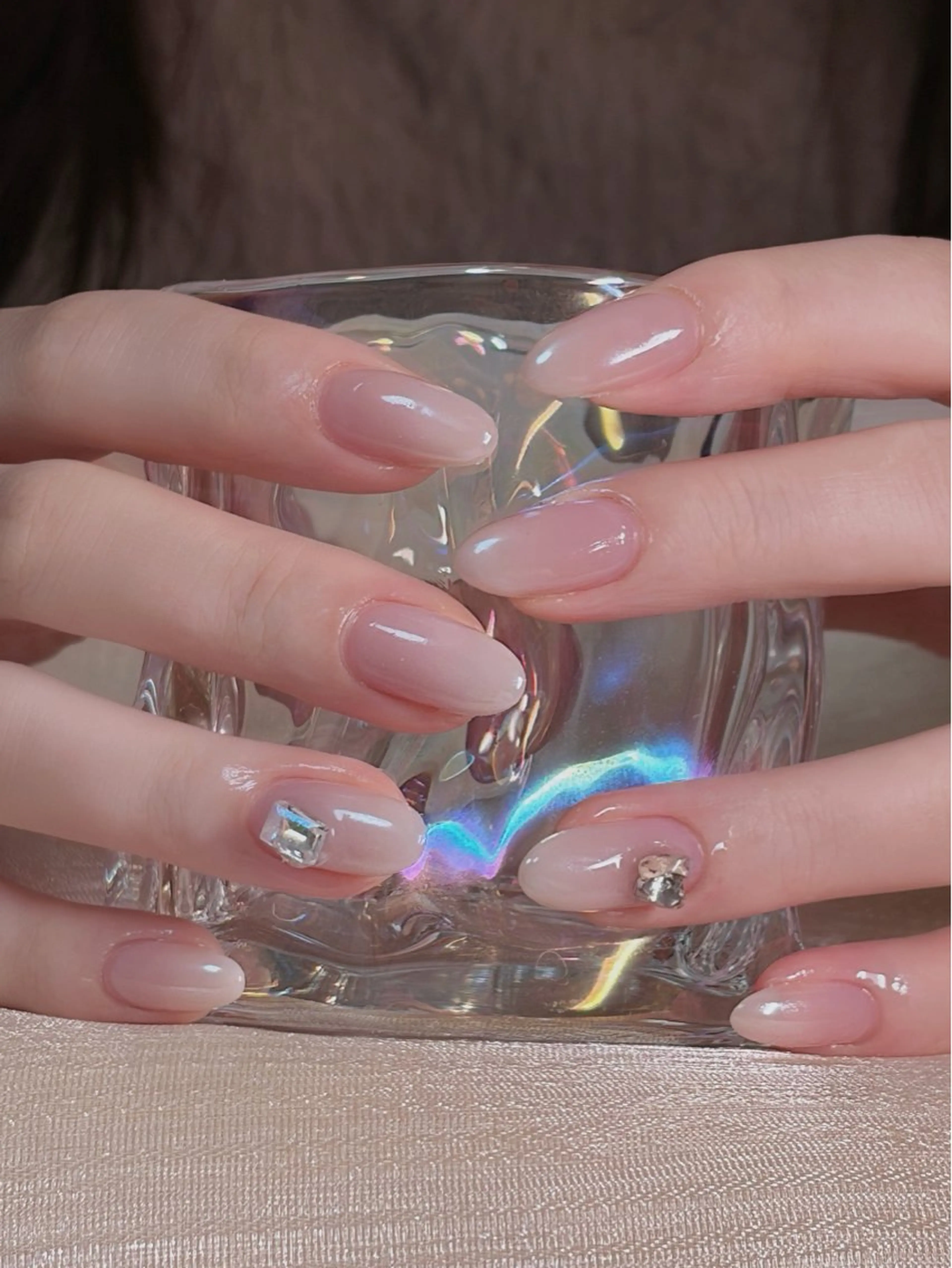 ネイル オーロラネイル 卒業式 ミラーネイル オフィスネイル ハンドネイル haku mioのネイルデザイン