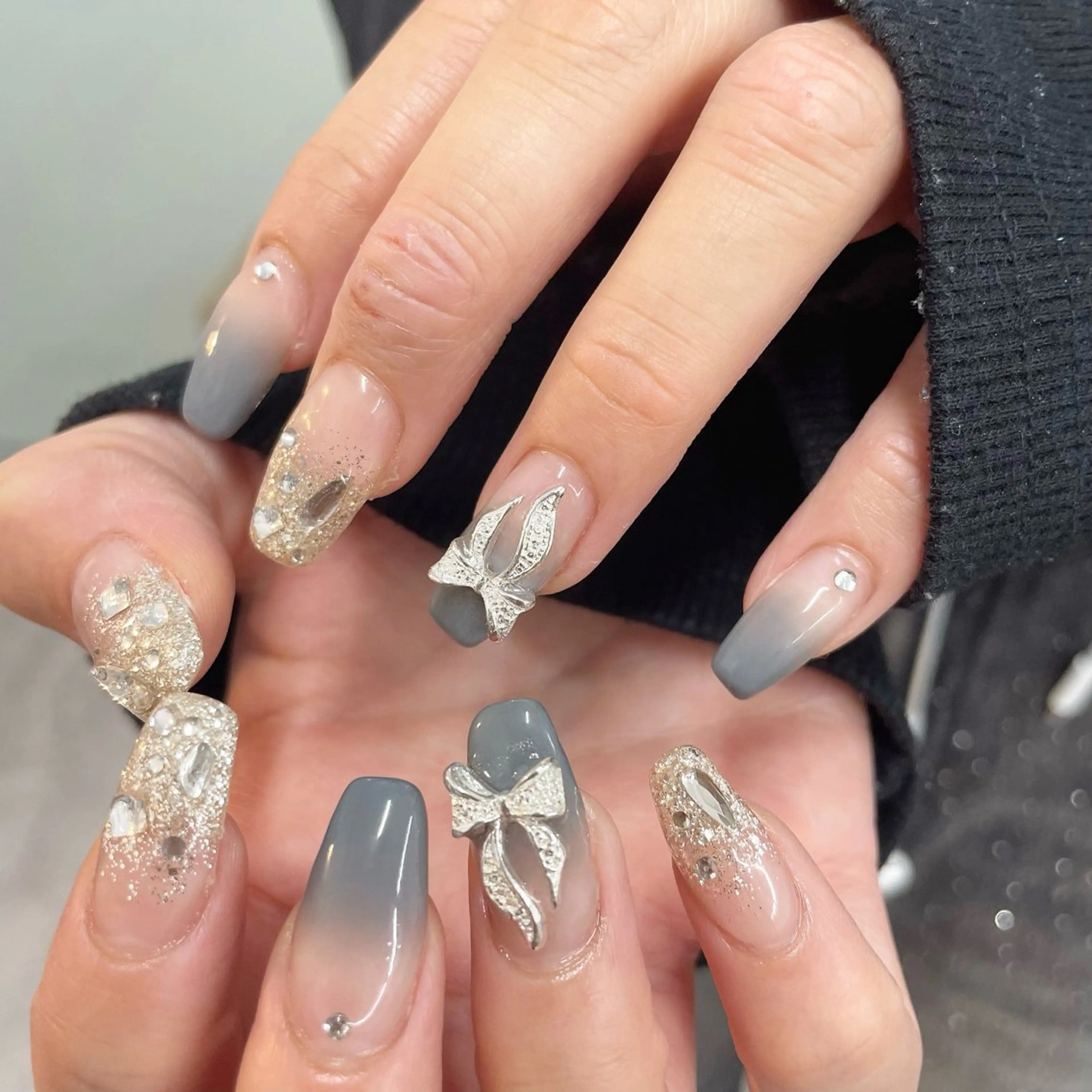 ネイル グラデーション ラメ(グリッター) ハンドネイル Bianca川越西口 KITAZAKI🫧のネイルデザイン