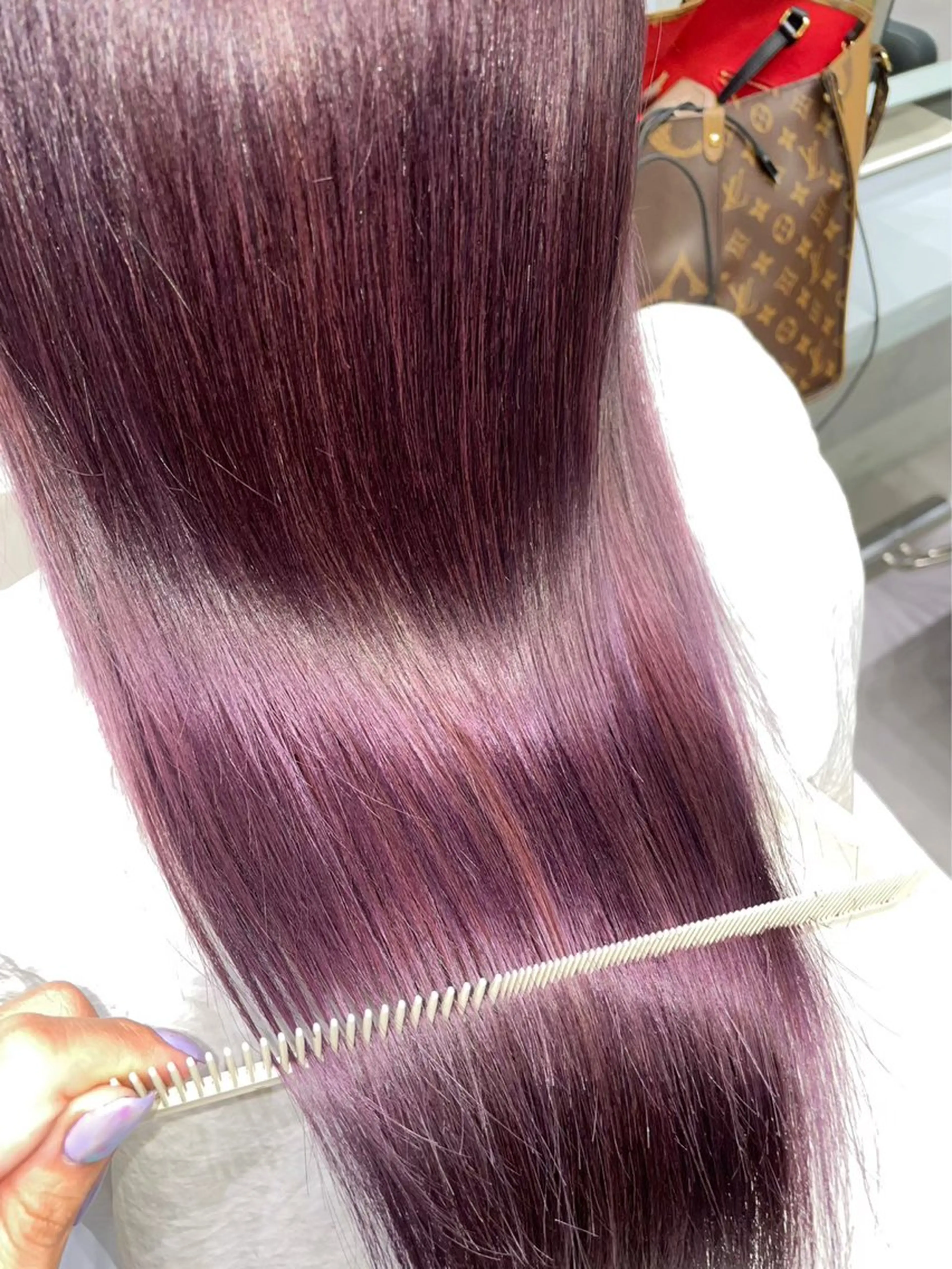 ロング カラー シールエクステ ブリーチ ケアブリーチ デザインカラー ダブルカラー 🦋韓国hair🦋 エクステ店長sakiのヘアスタイル