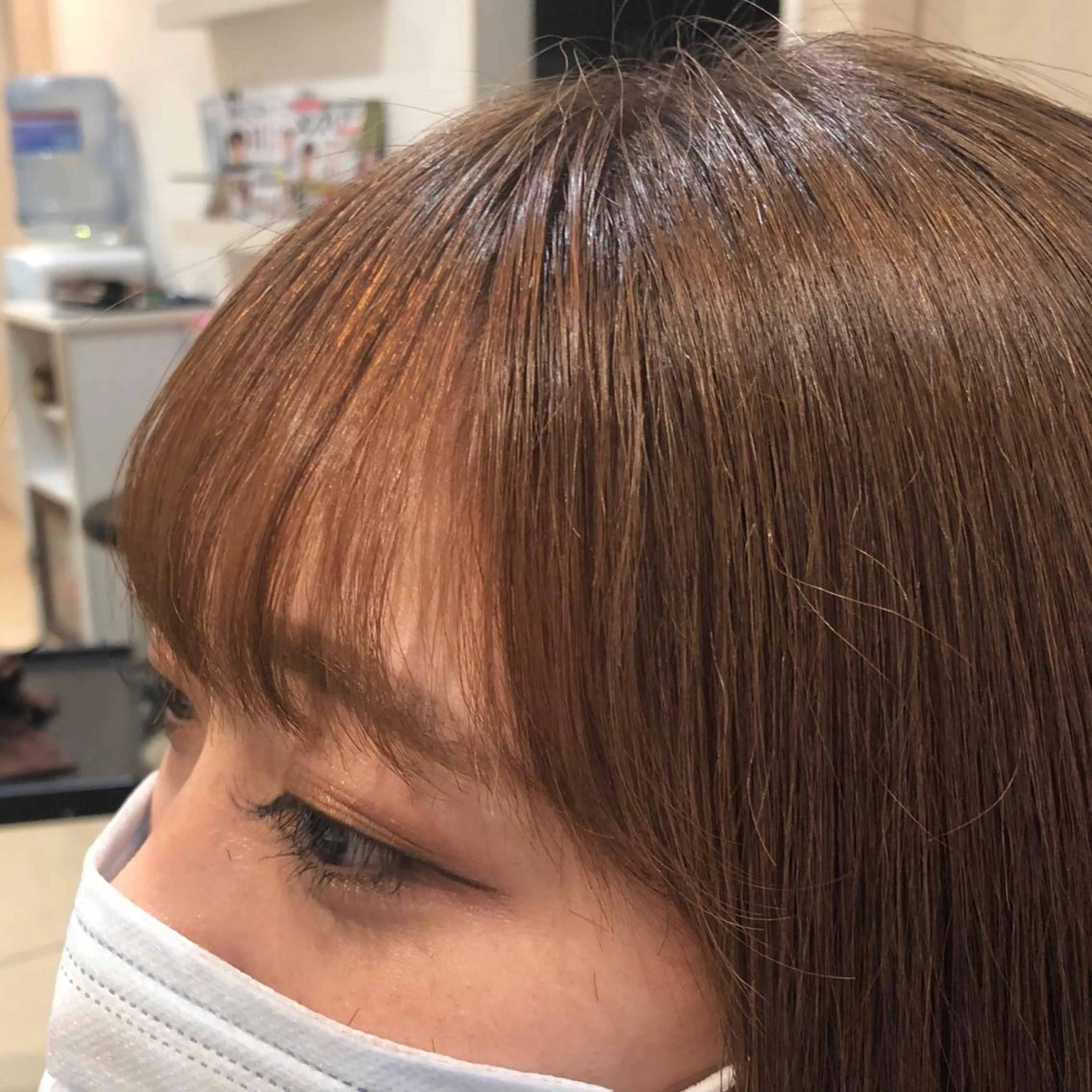 ロング カット 縮毛矯正 カジサ ケイコのヘアスタイル