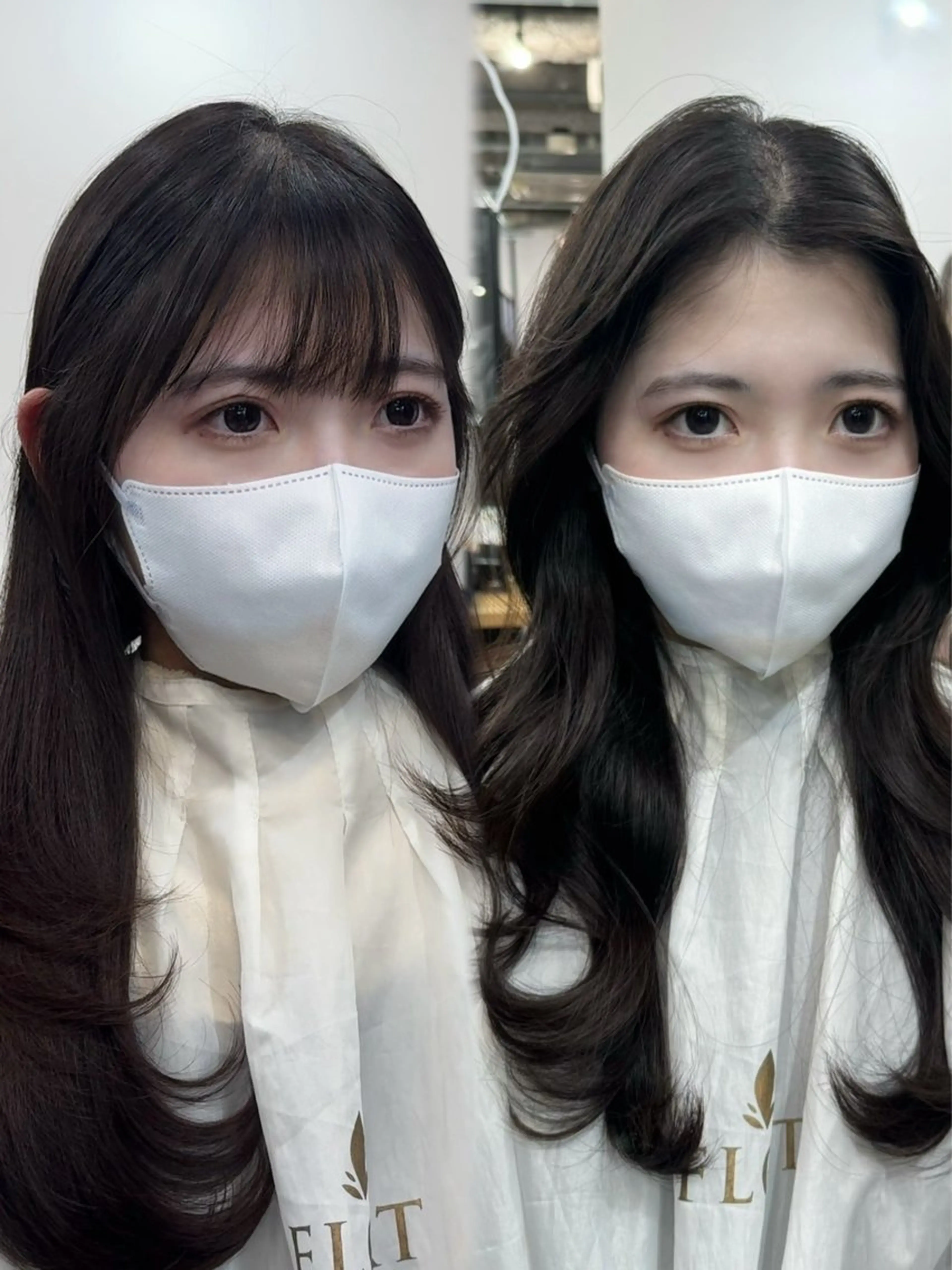 ロング のり🐼顔まわり/ 韓国/レイヤーカットのヘアスタイル