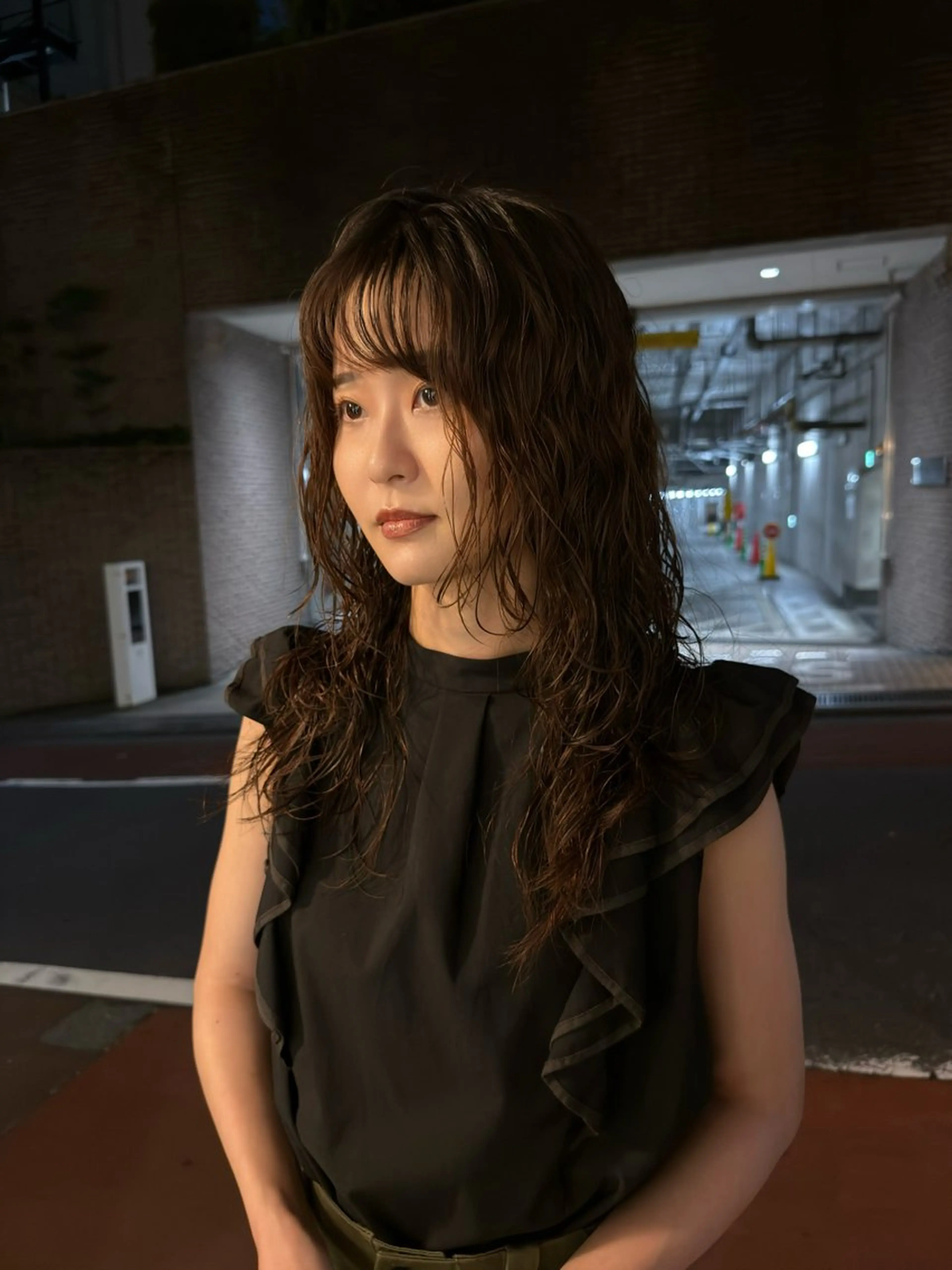 セミロング カラー パーマ セミロングパーマ レイヤーカット カット パーマ パーマ/ボブ /レイヤー チヒロのヘアスタイル