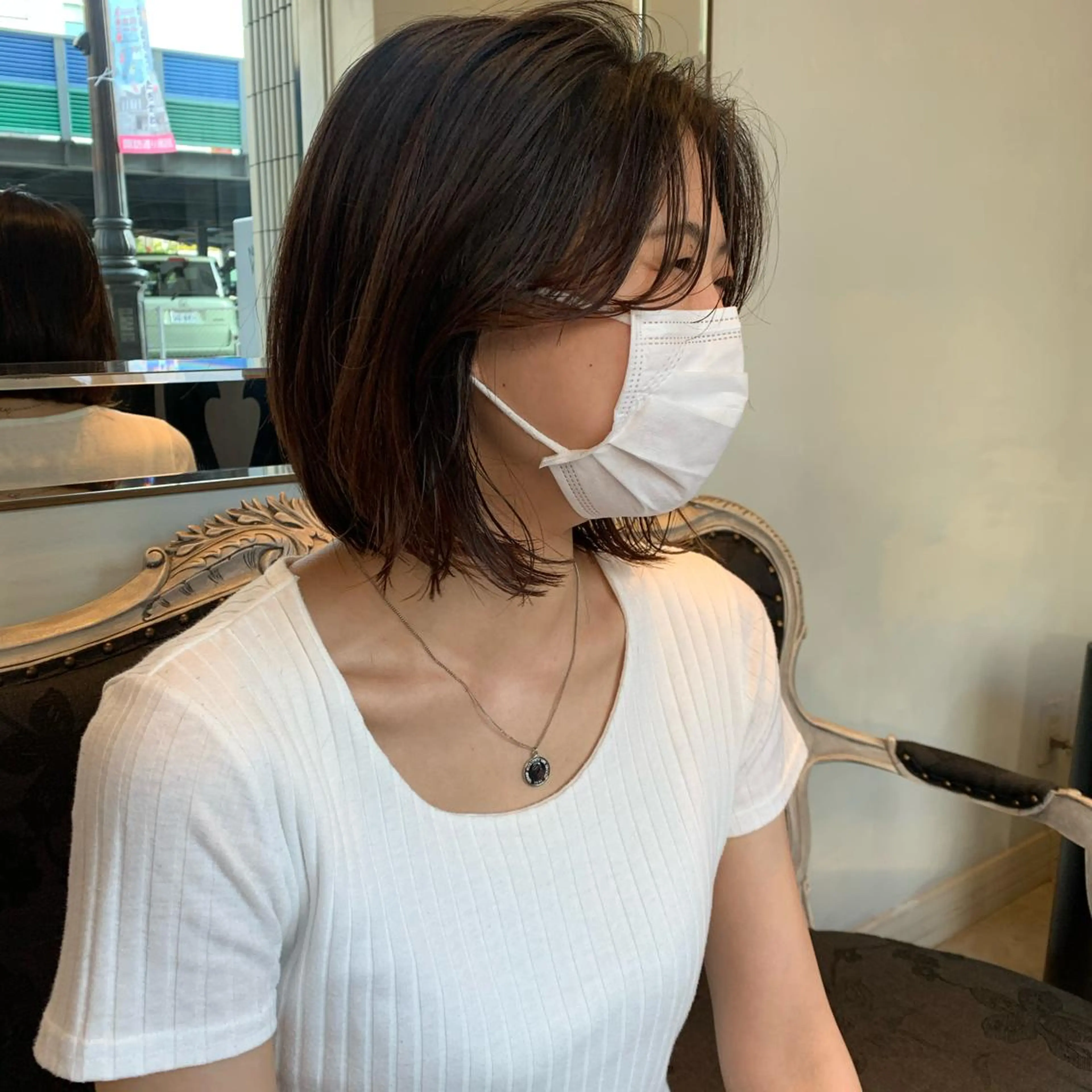 ミディアム ヘアカラー トリートメント SAKINO. ベージュカラーのヘアスタイル
