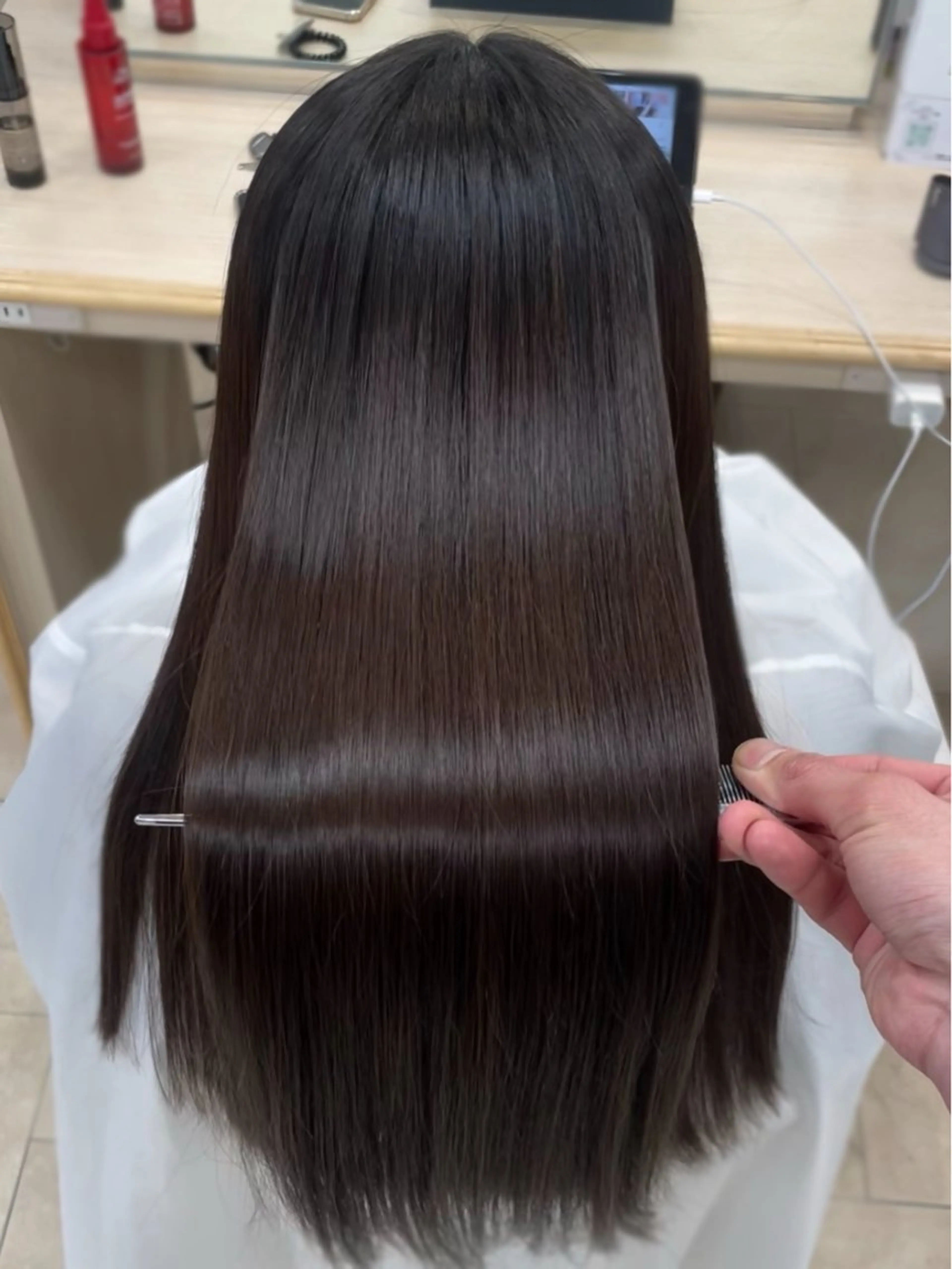 ロング シャドウパーマ／骨格 矯正カット　トモキのヘアスタイル