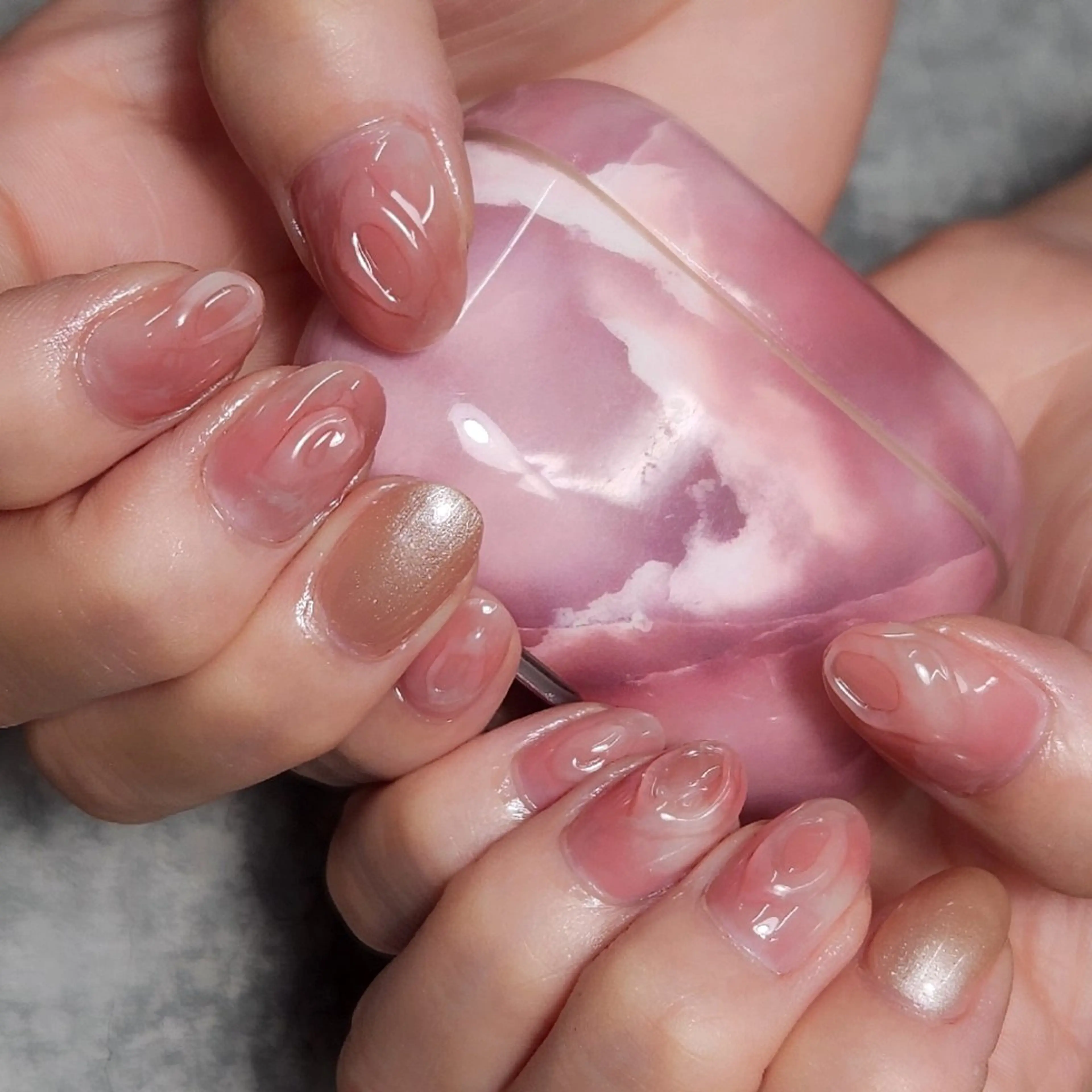 ネイル ニュアンスネイル ぷっくりネイル ハンドネイル 個人サロン saltnailのネイルデザイン