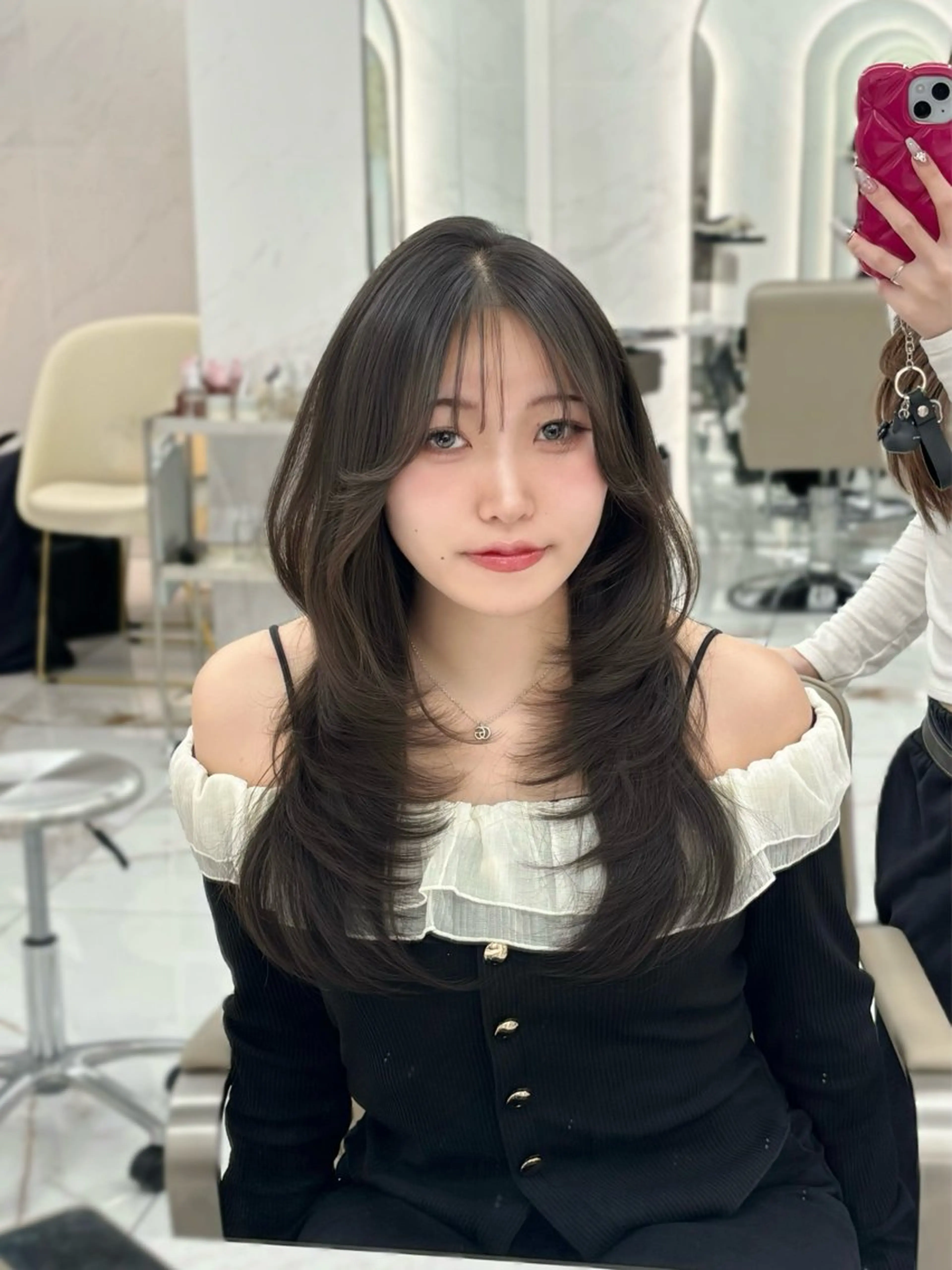 ロング くせ毛 レイヤーカット 縮毛矯正 カット kiti所属・chii /ハイレイヤーのヘアスタイル