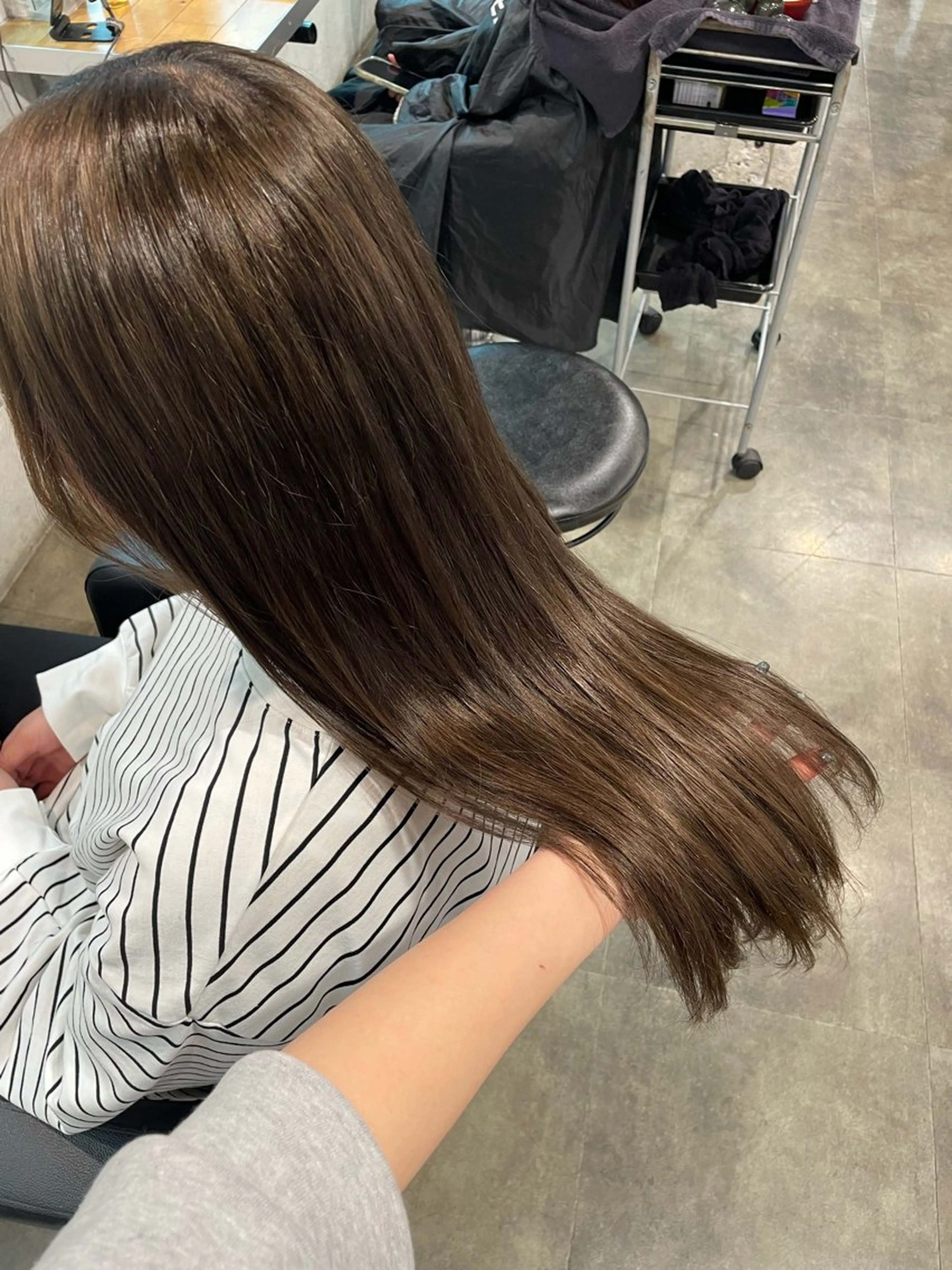 ロング カット ヘアカラー トリートメント ヘッドスパ ヘアセット ハイトーン 横浜💞ミオのヘアスタイル