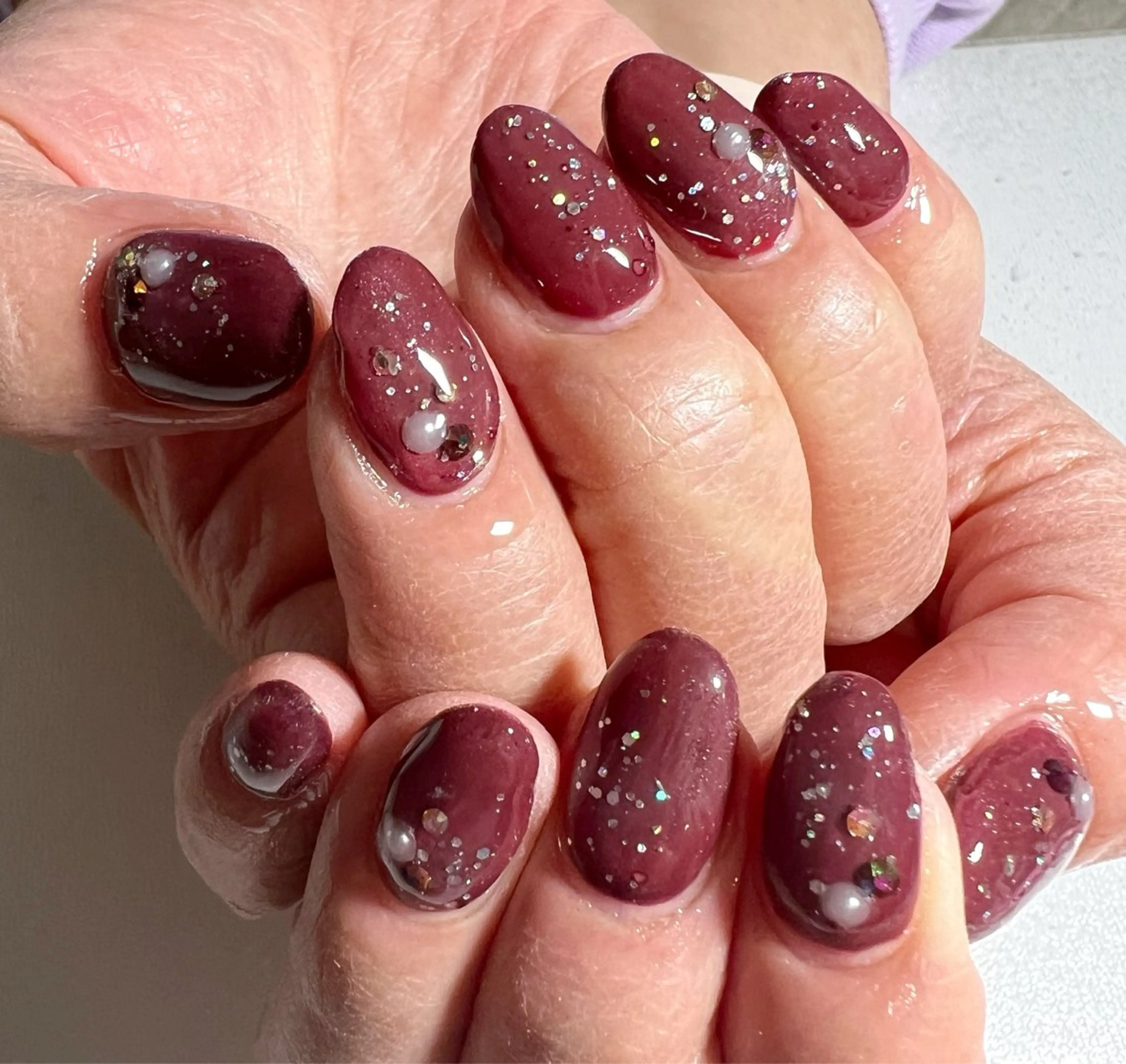 ネイル 赤色 ハンドネイル private salon mieのネイルデザイン