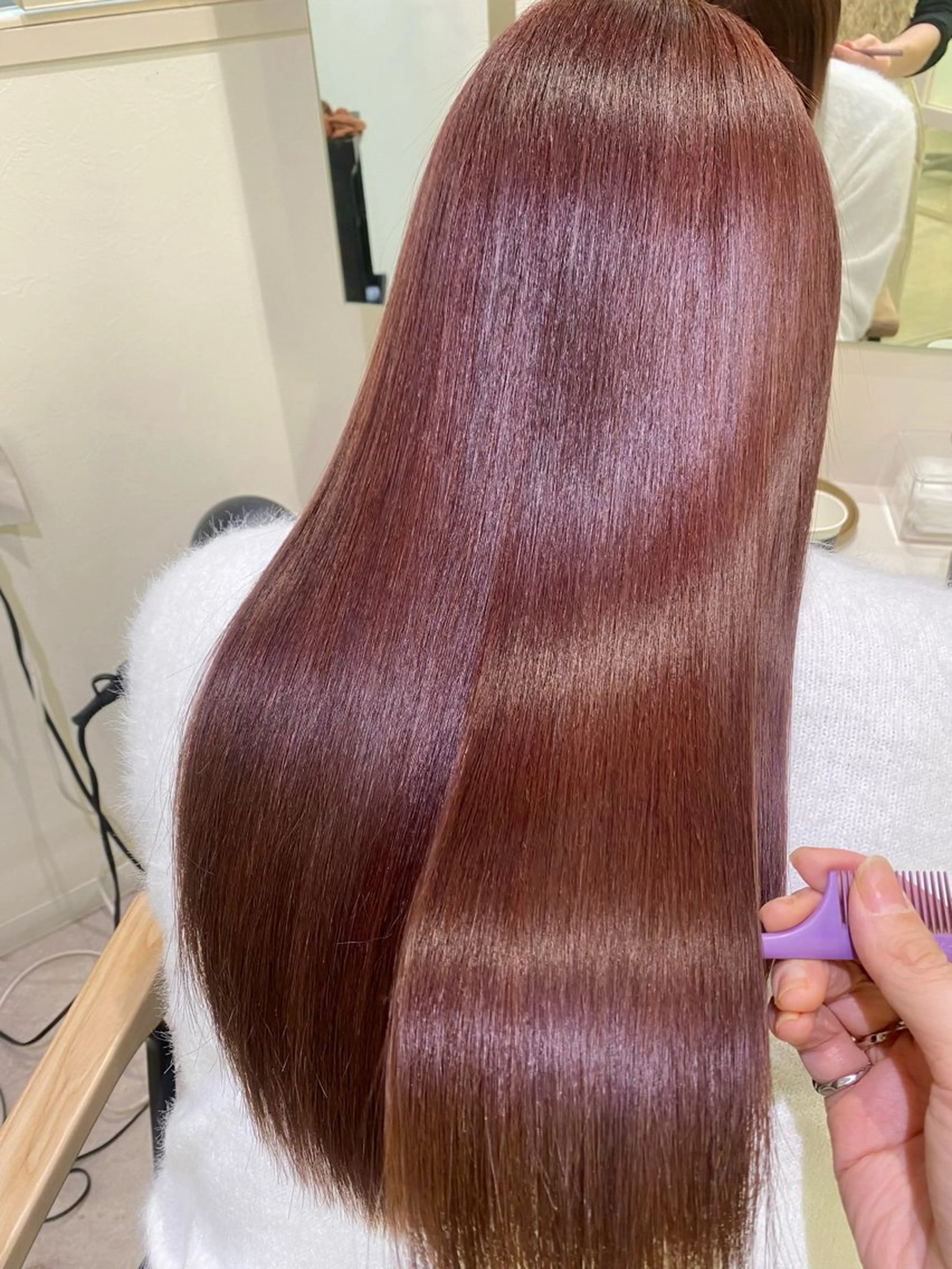 似合わせカット＋髪質改善アルカリ酸熱トリートメント＋マイクロバブル🎀の写真