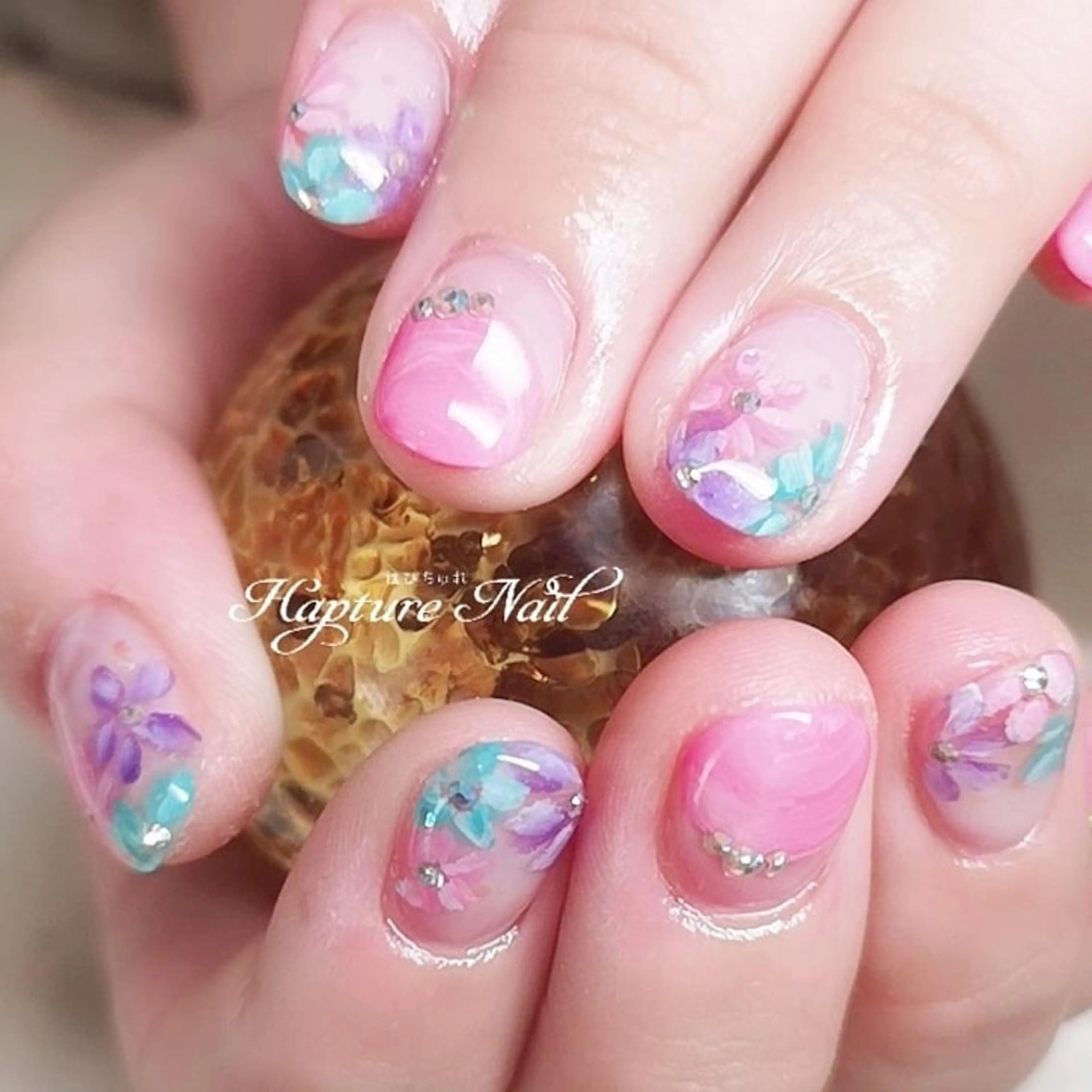 ネイル アートネイル フラワーネイル フレンチネイル キラキラネイル オフィスネイル m- Hiroのネイルデザイン