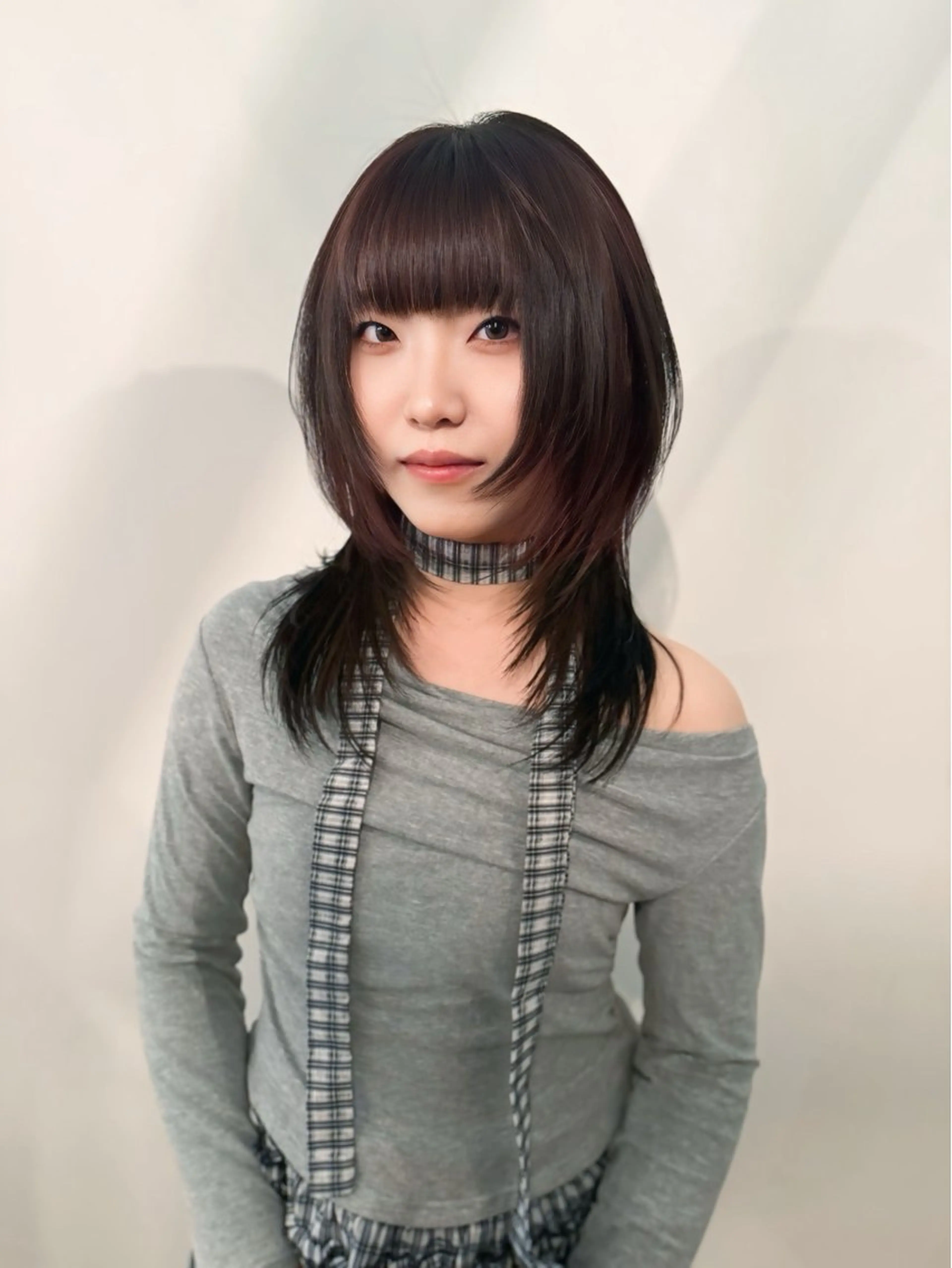 セミロング カラー ウルフ/似合わせ レイヤー/RIHOのヘアスタイル