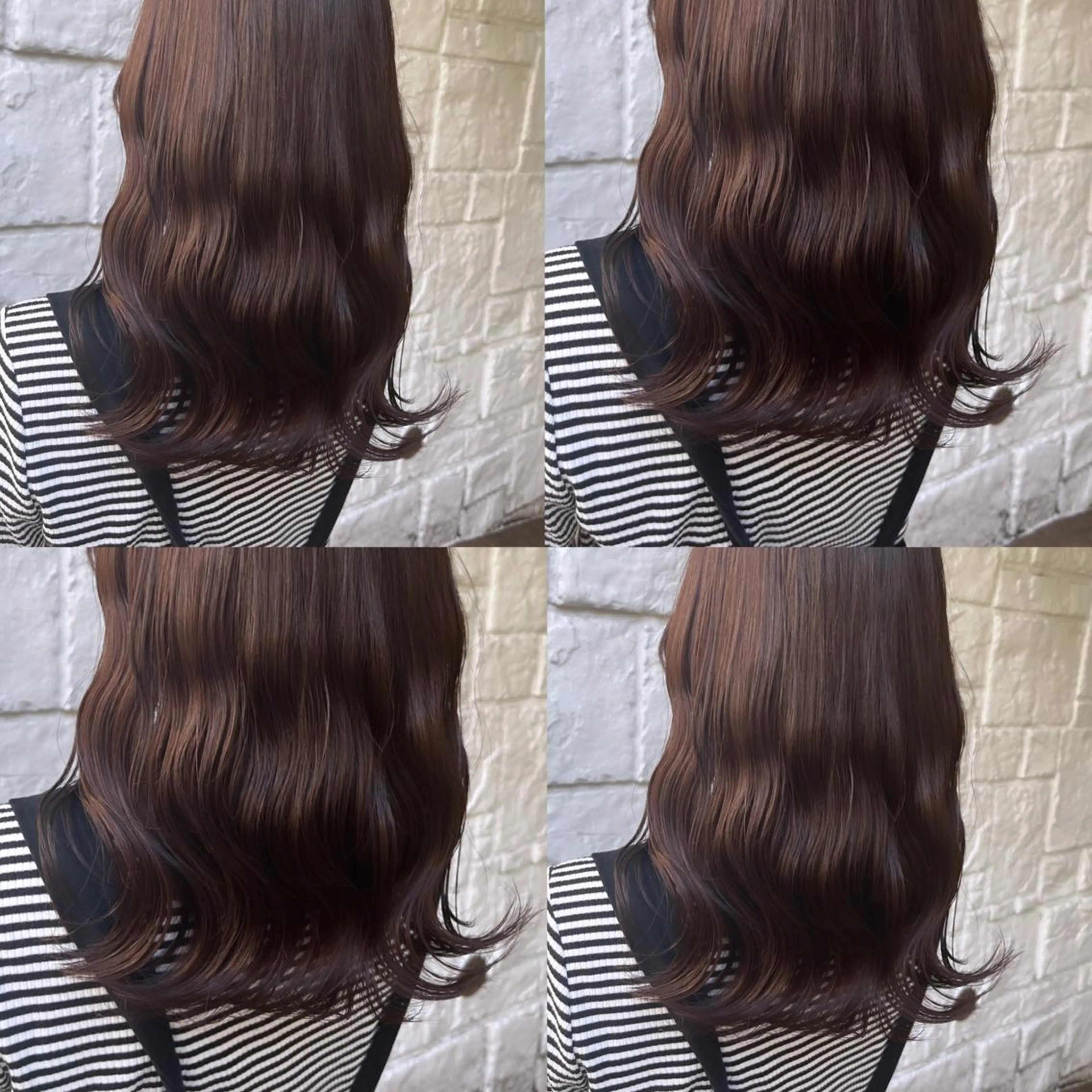 セミロング カラー ブラウンカラー ラベンダーカラー ラベンダーブラウン ヘアカラー トリートメント ヘッドスパ ヘアセット カジュアルを女っぽく 𝗮𝘆𝗮𝗰𝗼のヘアスタイル