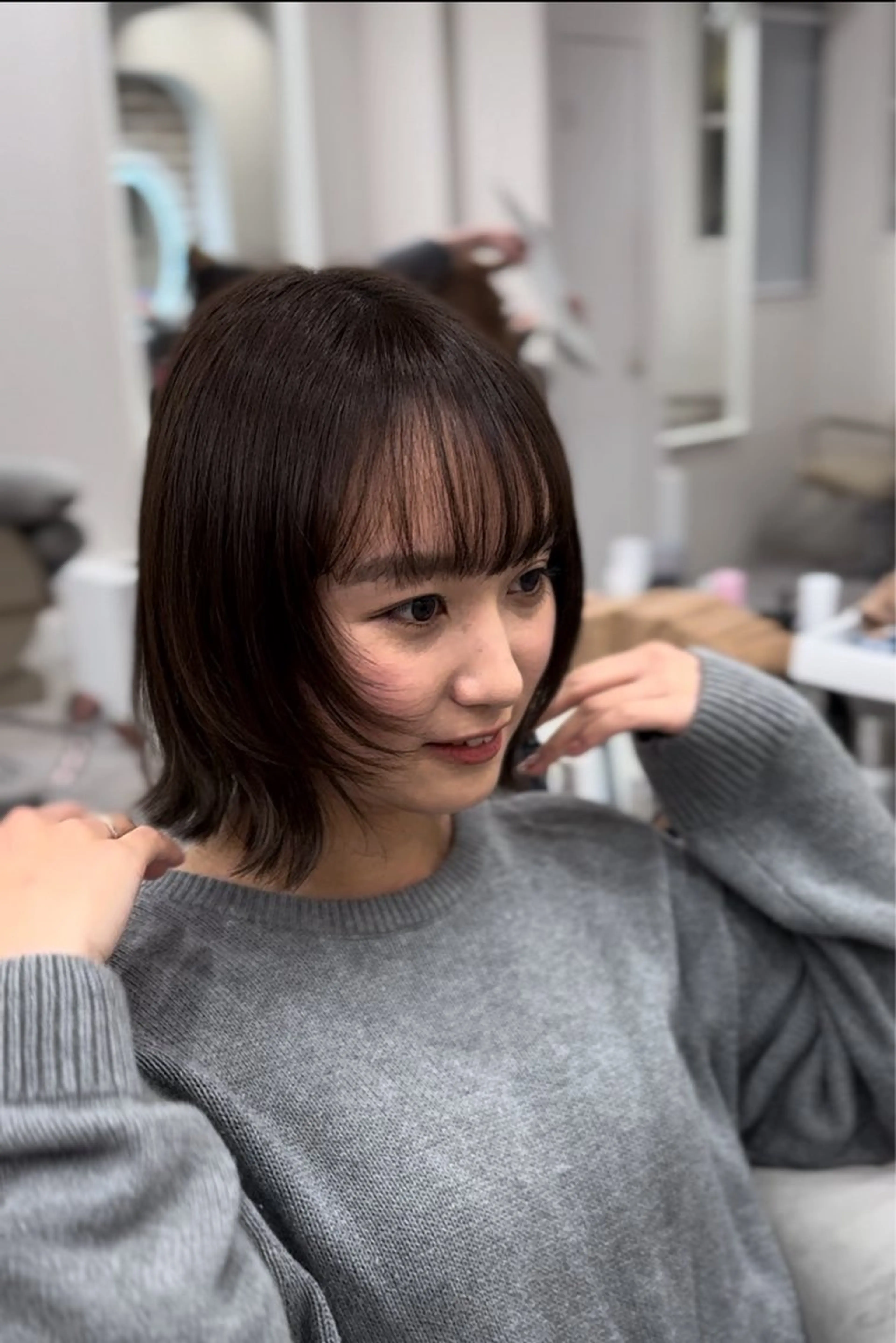 ショート カット ヘッドスパ ボブ、レイヤー、 ハイトーン、古淵のヘアスタイル